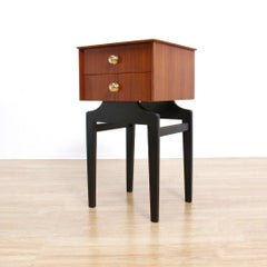 1960s Nightstand in Tola & Black