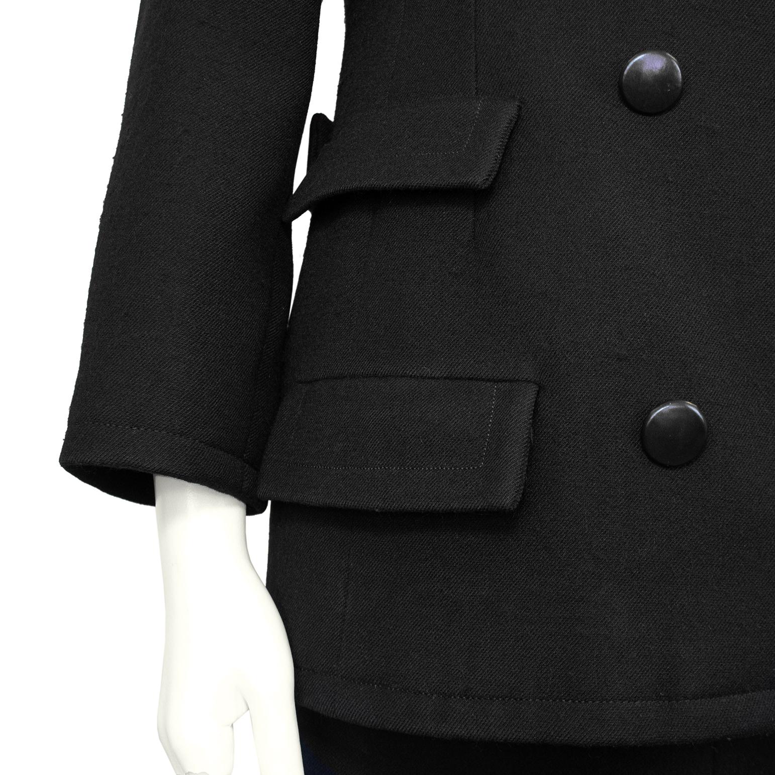 Abito e cappotto in lana nera di Nina Ricci degli anni '60 in vendita 5