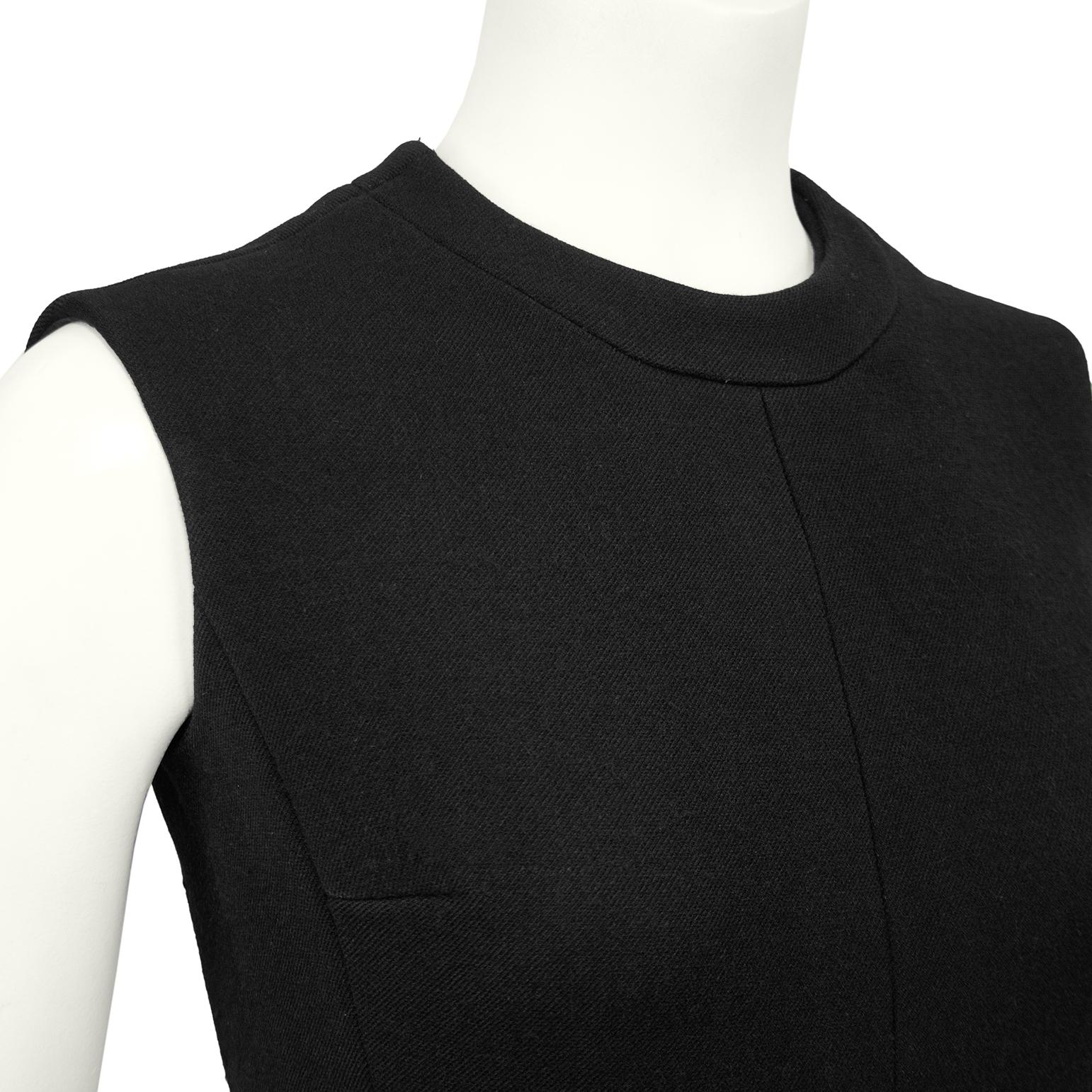 Abito e cappotto in lana nera di Nina Ricci degli anni '60 in vendita 2