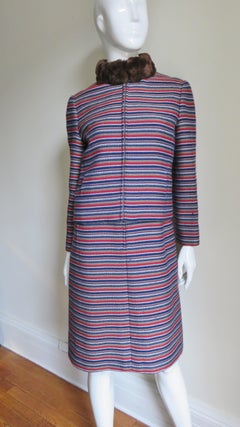 Nina Ricci 1960s Dress and Fur Trimmed Jacket