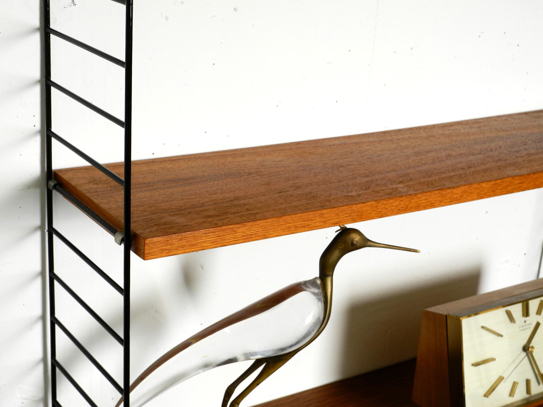 1960s Nisse Strinning Teak String Shelf with Drawers, Newspaper Rack and Shelves 7