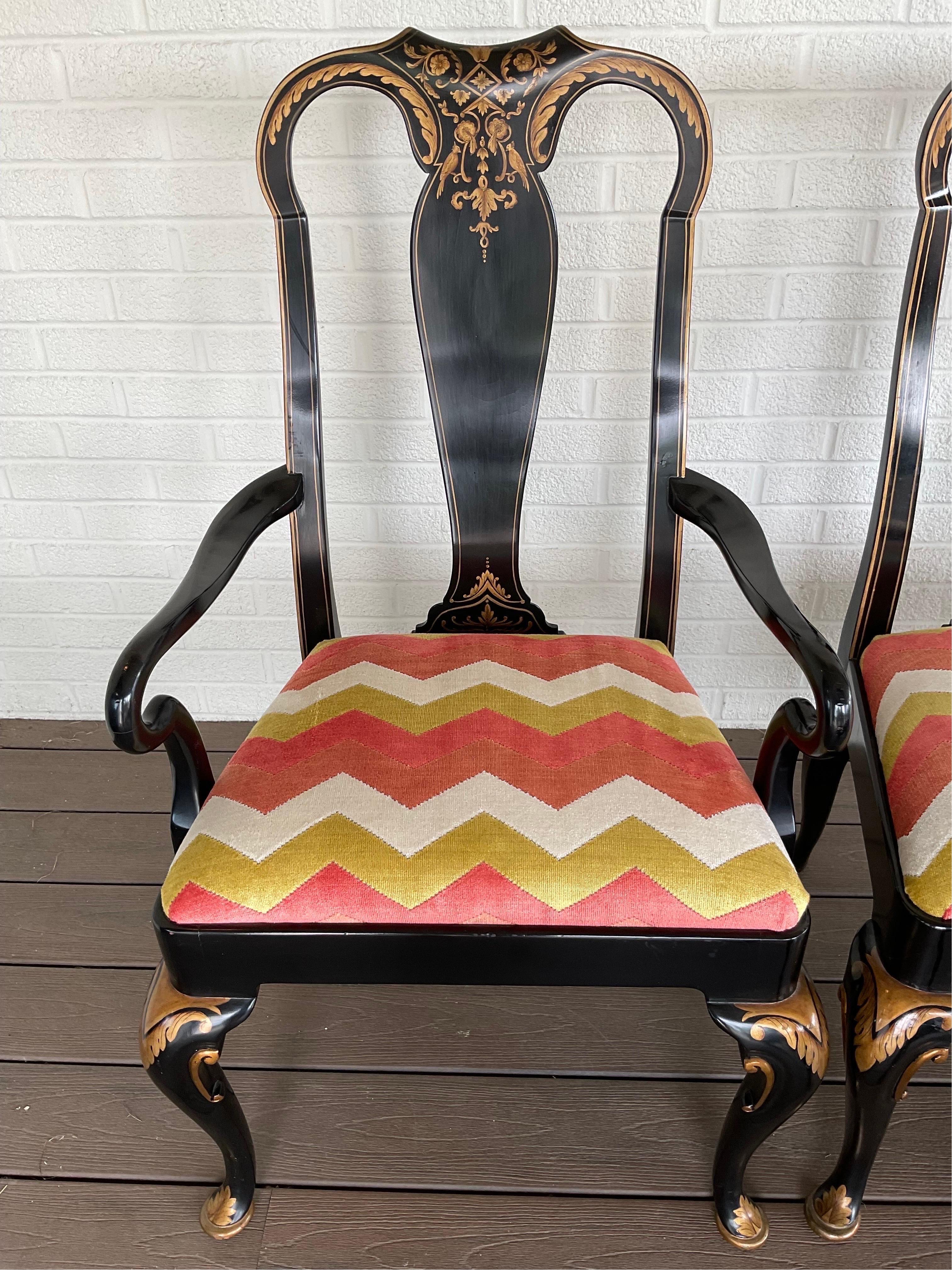 1960er Noble Homes Chinoiserie Esszimmerstühle von Baker Furniture - 6er Set im Angebot 5