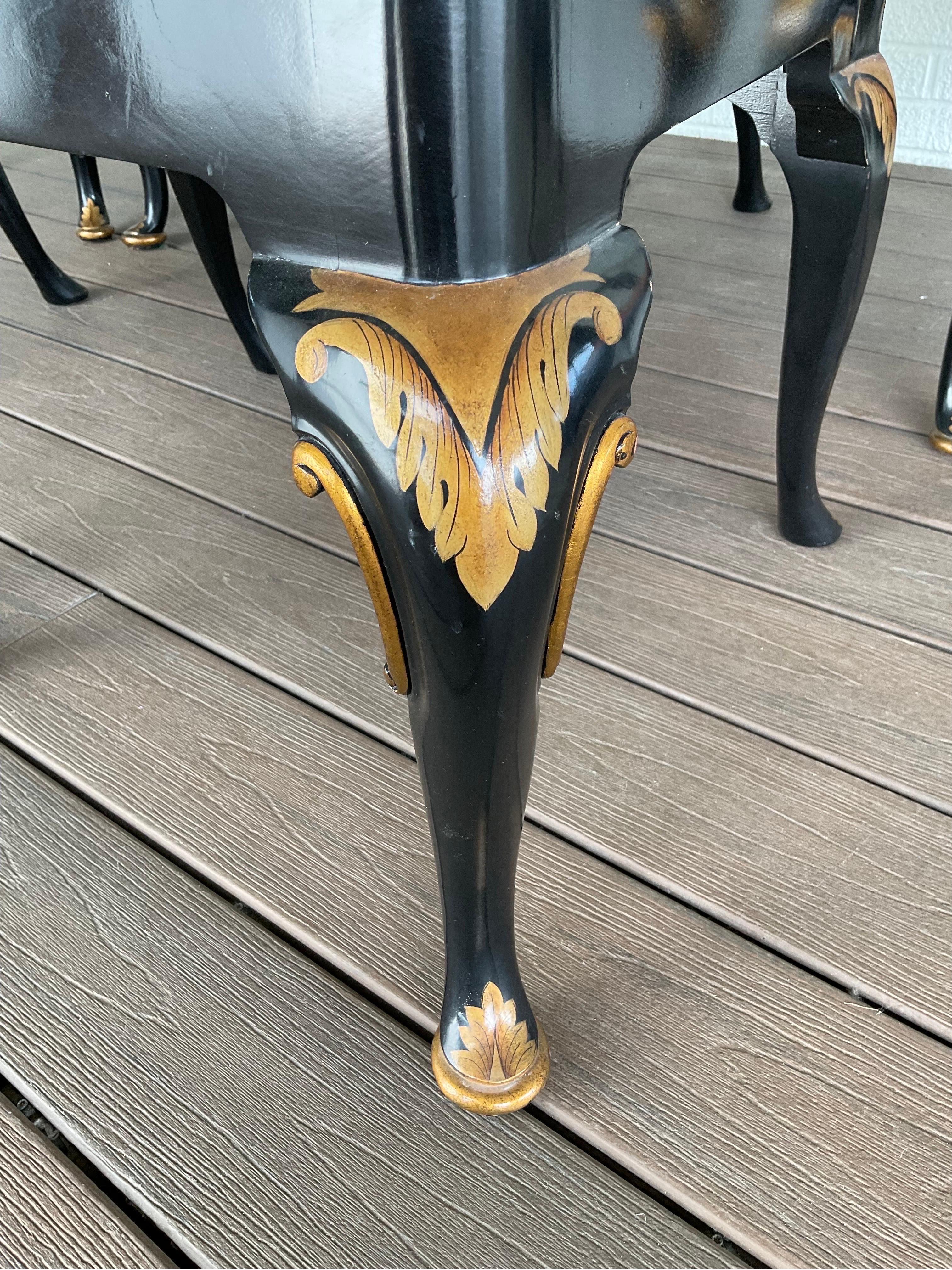 1960er Noble Homes Chinoiserie Esszimmerstühle von Baker Furniture - 6er Set im Angebot 1