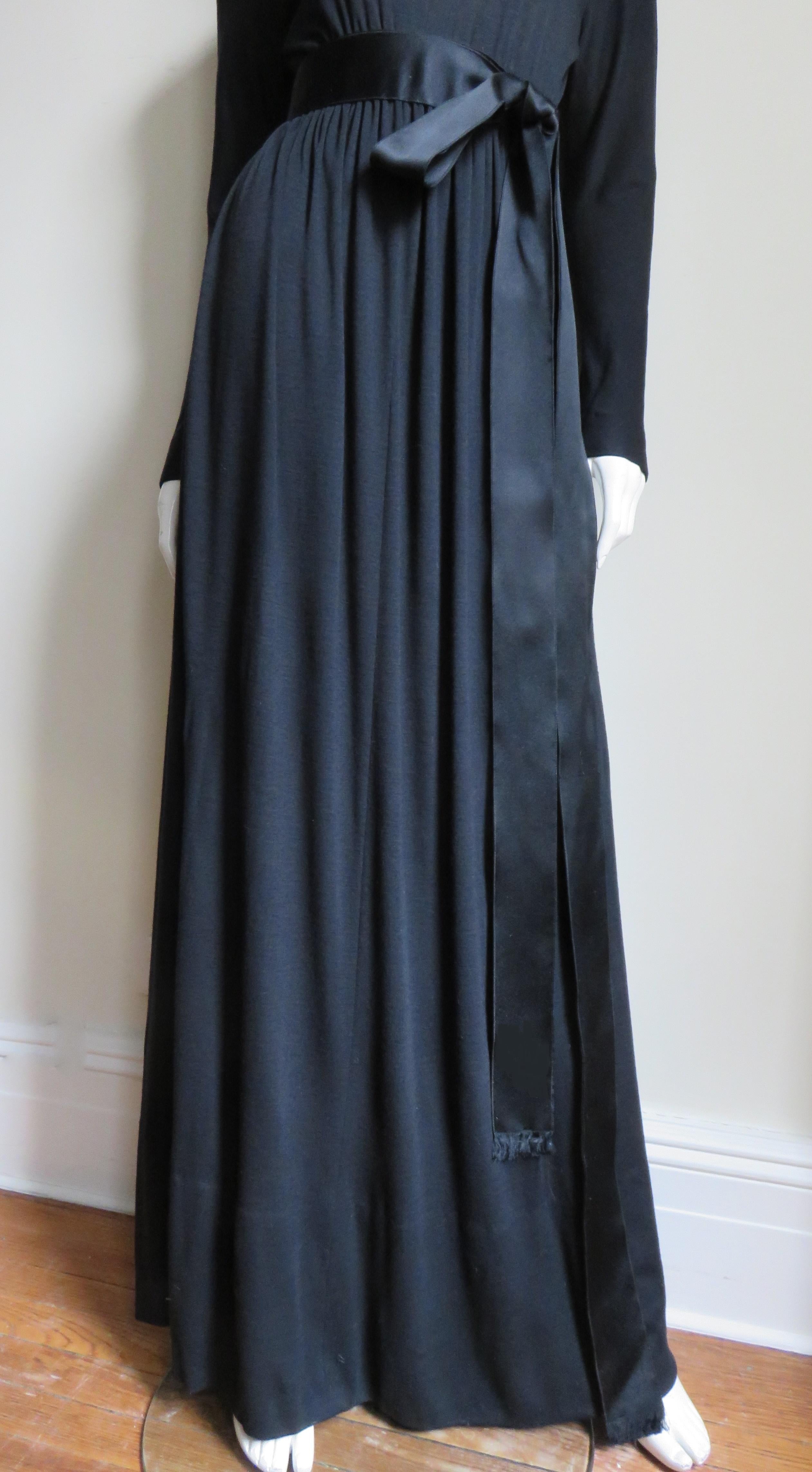  Norman Norell Maxi Dress Gown 1960s For Sale 2