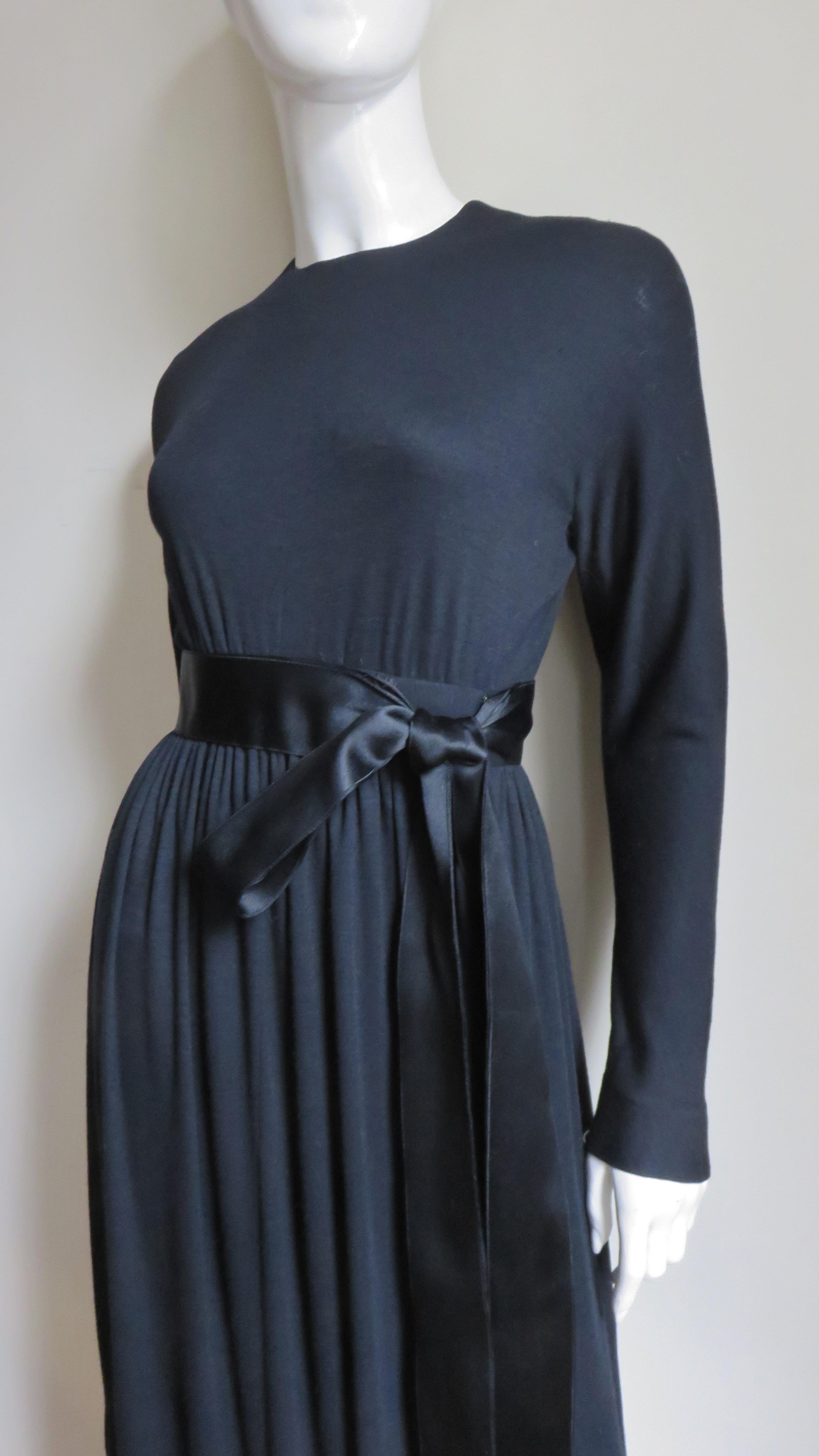  Norman Norell Maxi Dress Gown 1960s In Good Condition For Sale In Water Mill, NY