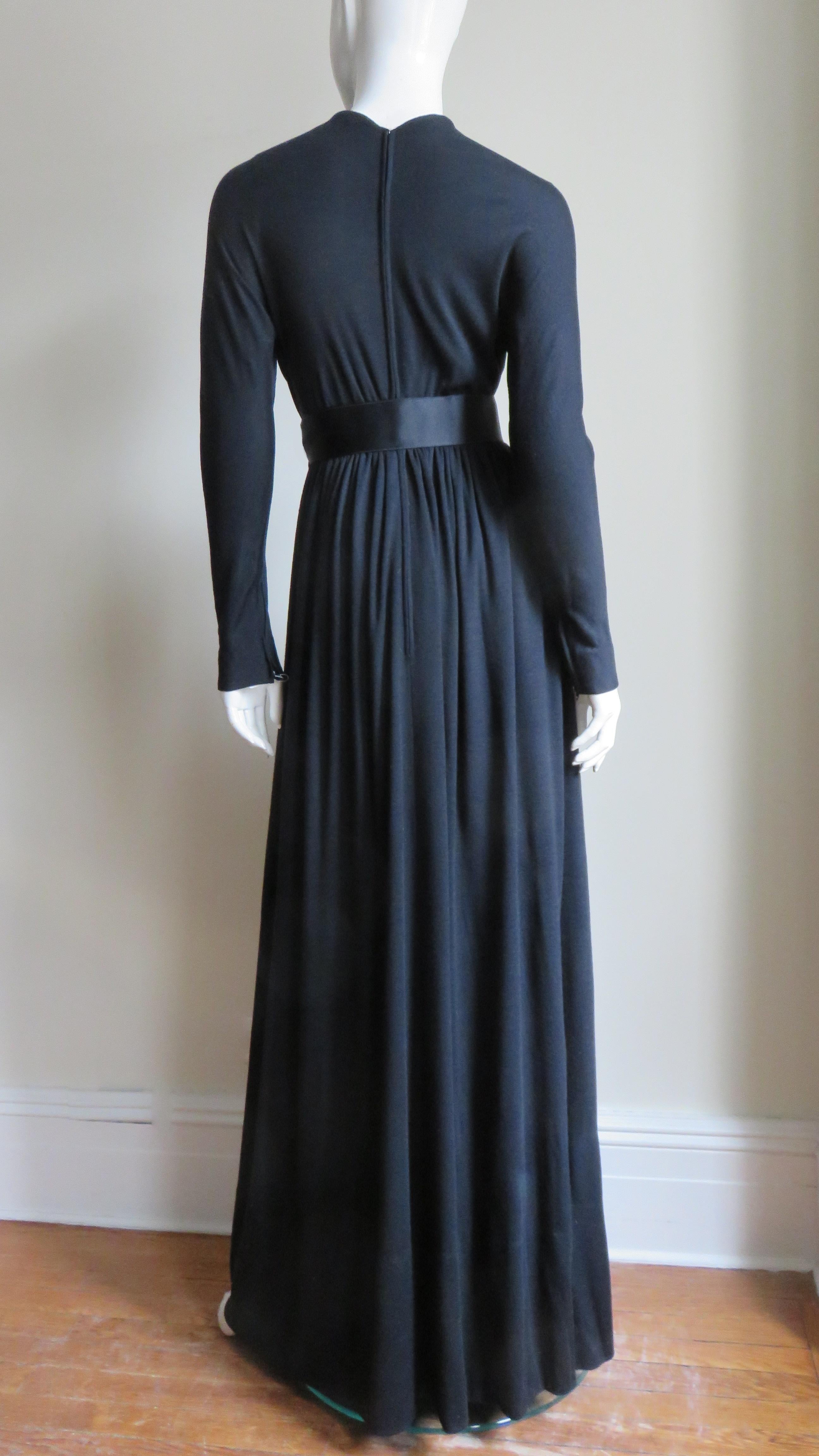  Norman Norell Maxi Dress Gown 1960s For Sale 7