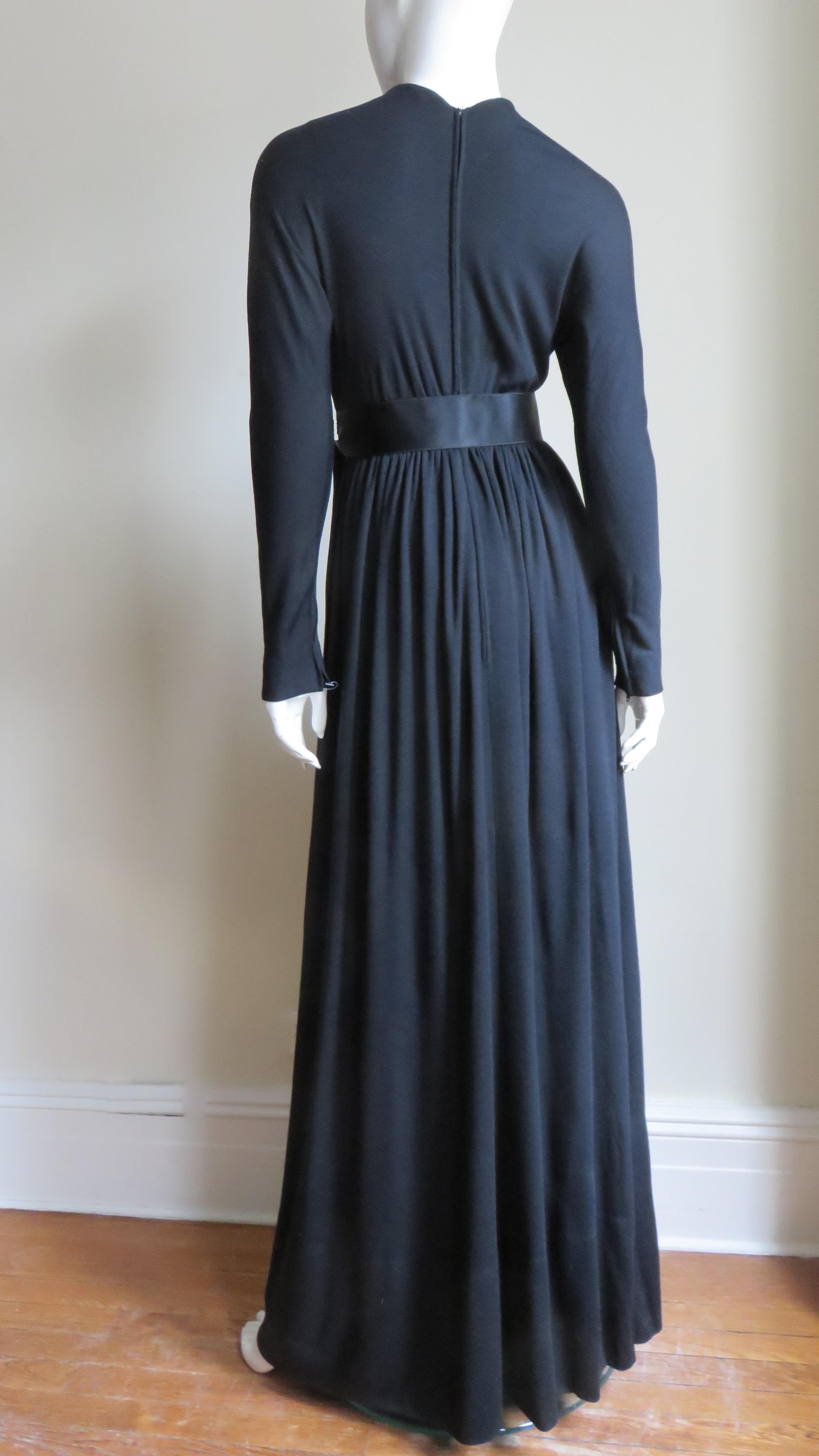  Norman Norell Maxi Dress Gown 1960s For Sale 10