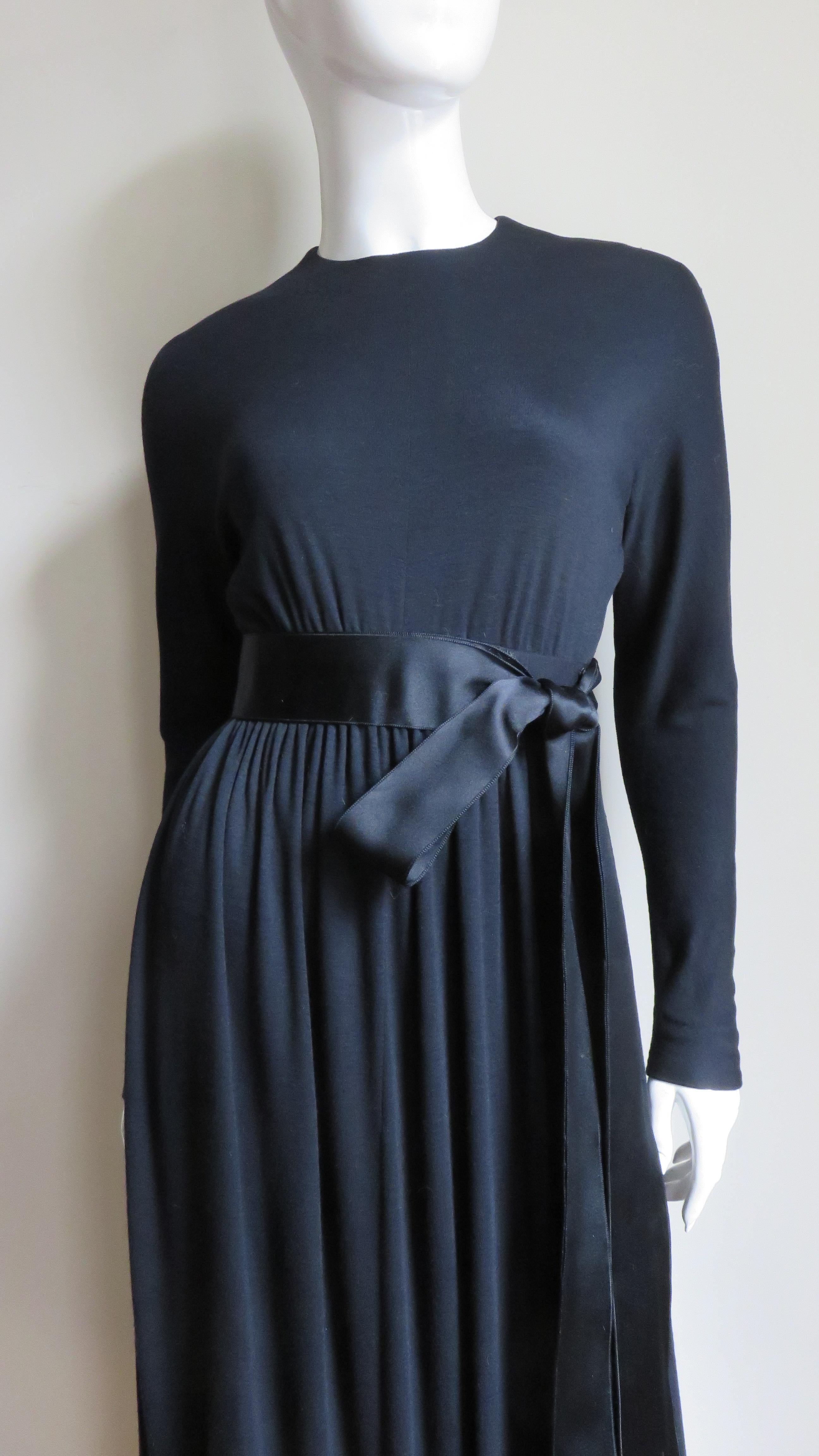 Women's  Norman Norell Maxi Dress Gown 1960s For Sale