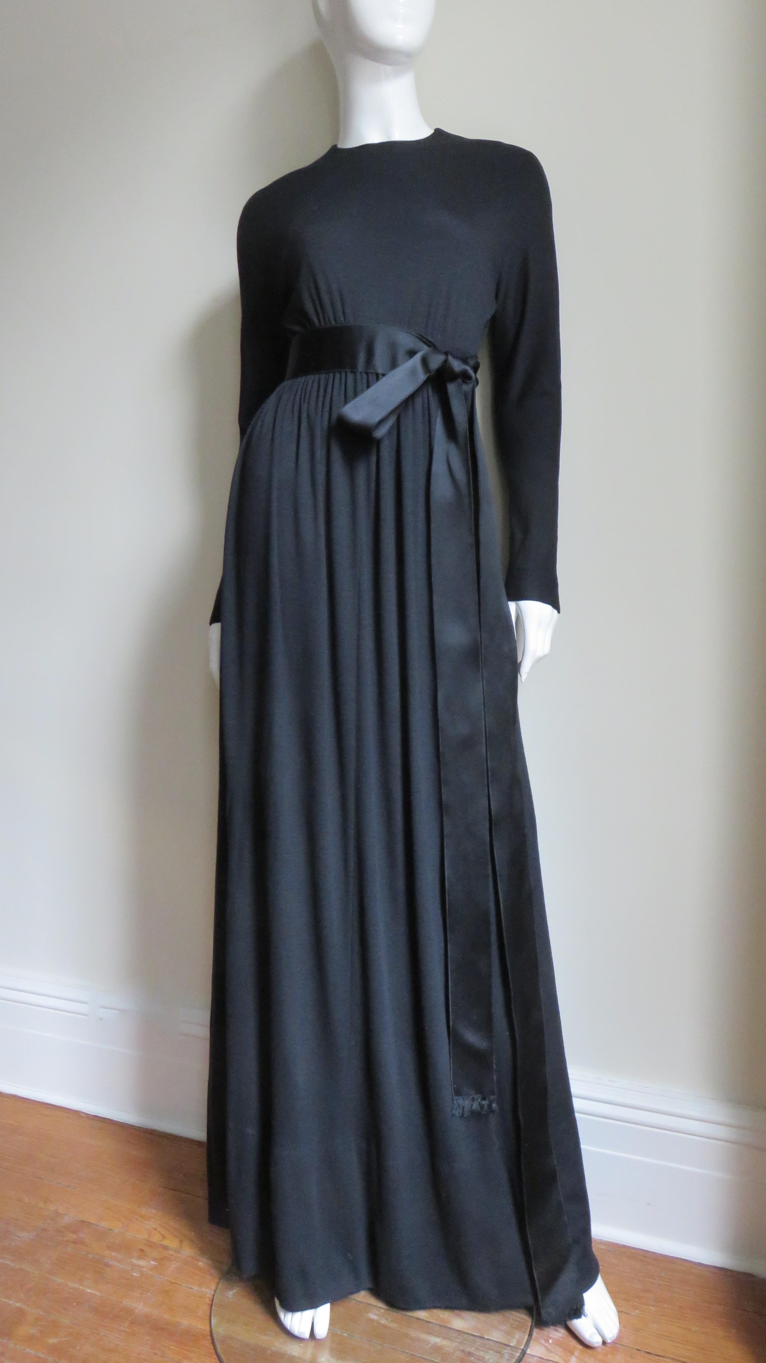  Norman Norell Maxi Dress Gown 1960s For Sale 3