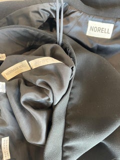 1960er Norman Norell Couture Schwarz Wolle Gabardine Größe 8 Vintage 60er Jahre Rock Anzug aus Wolle
