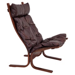 Années 1960, design norvégien, chaise longue ""Siesta"" par Ingmar Relling, cuir