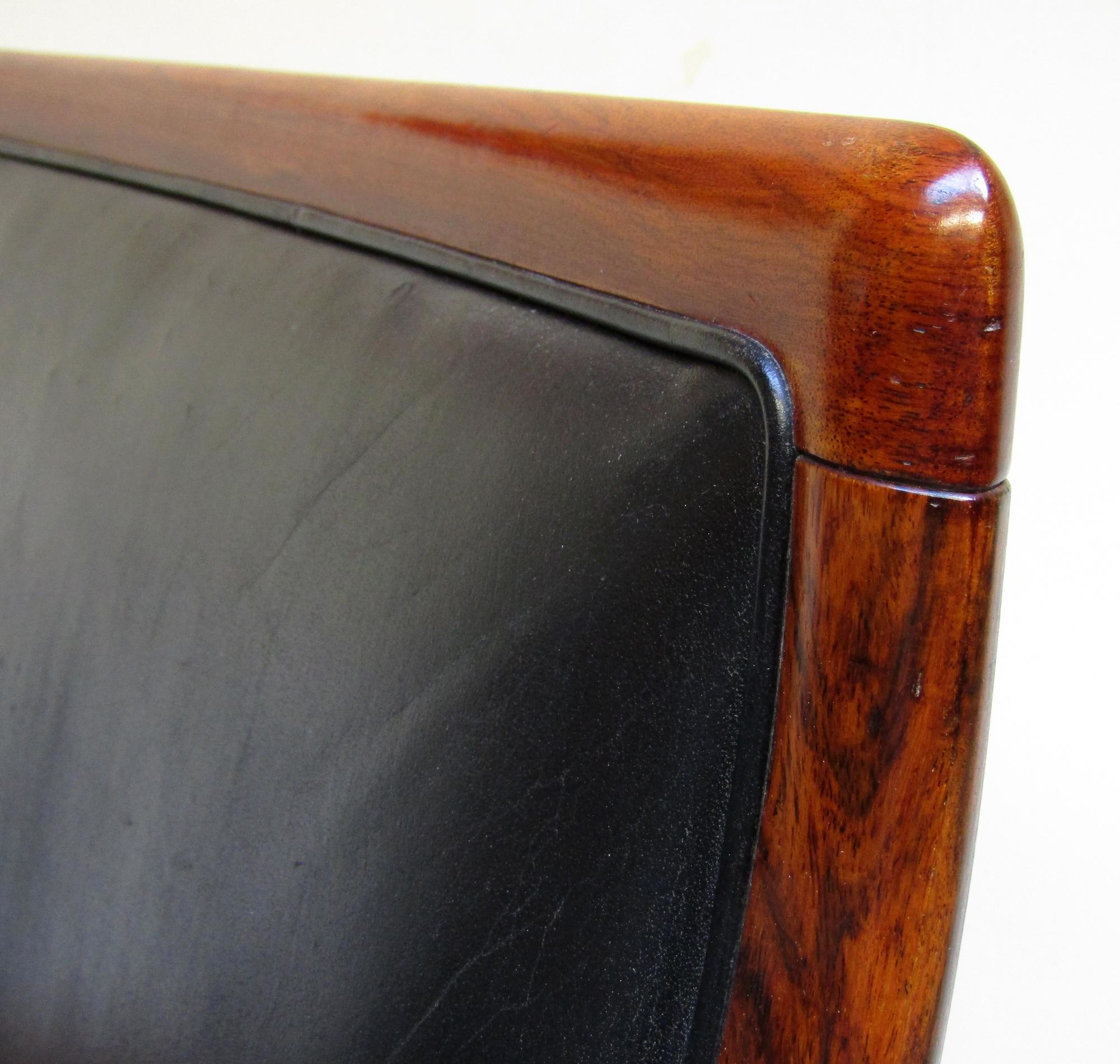 1960s Minerva Executive Swivel Chair in Leather & Rosewood by Torbjorn Afdal For Sale 7
