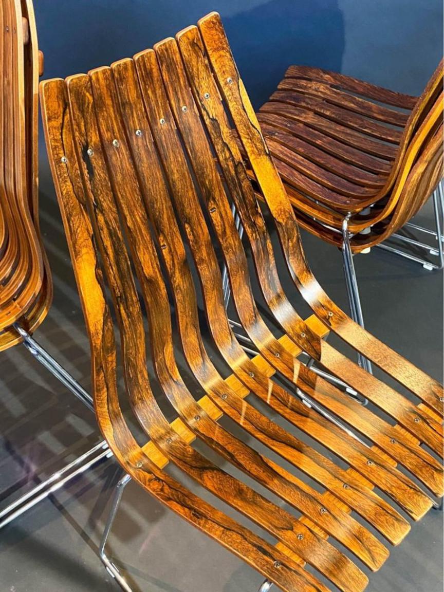Mid-Century Modern 1960s Norwegian Rosewood Dining Chairs by Hans Brattrud