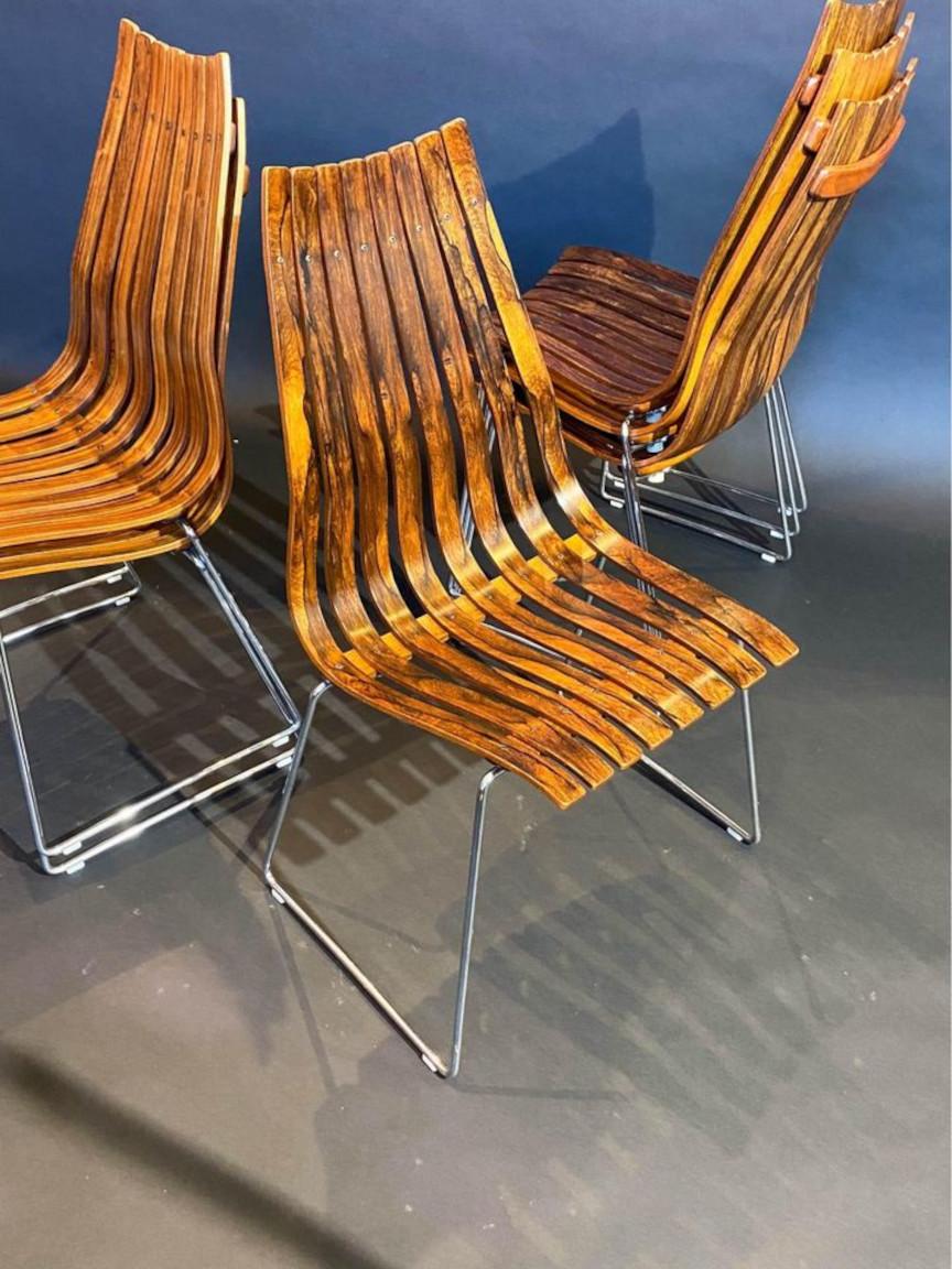 1960s Norwegian Rosewood Dining Chairs by Hans Brattrud 1