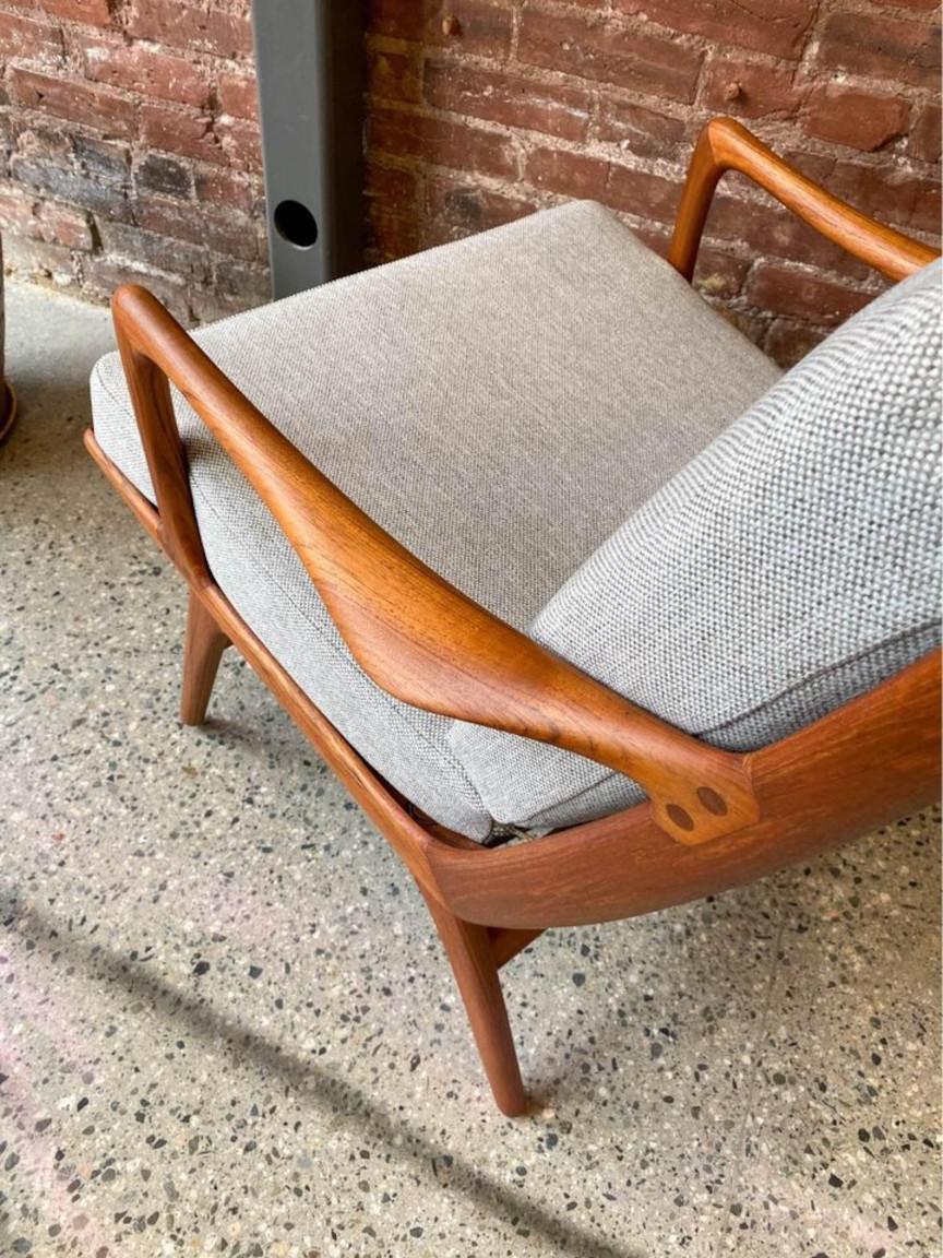 1960s Norwegian Teak Lounge Chair Gerhard Berg In Excellent Condition In Victoria, BC