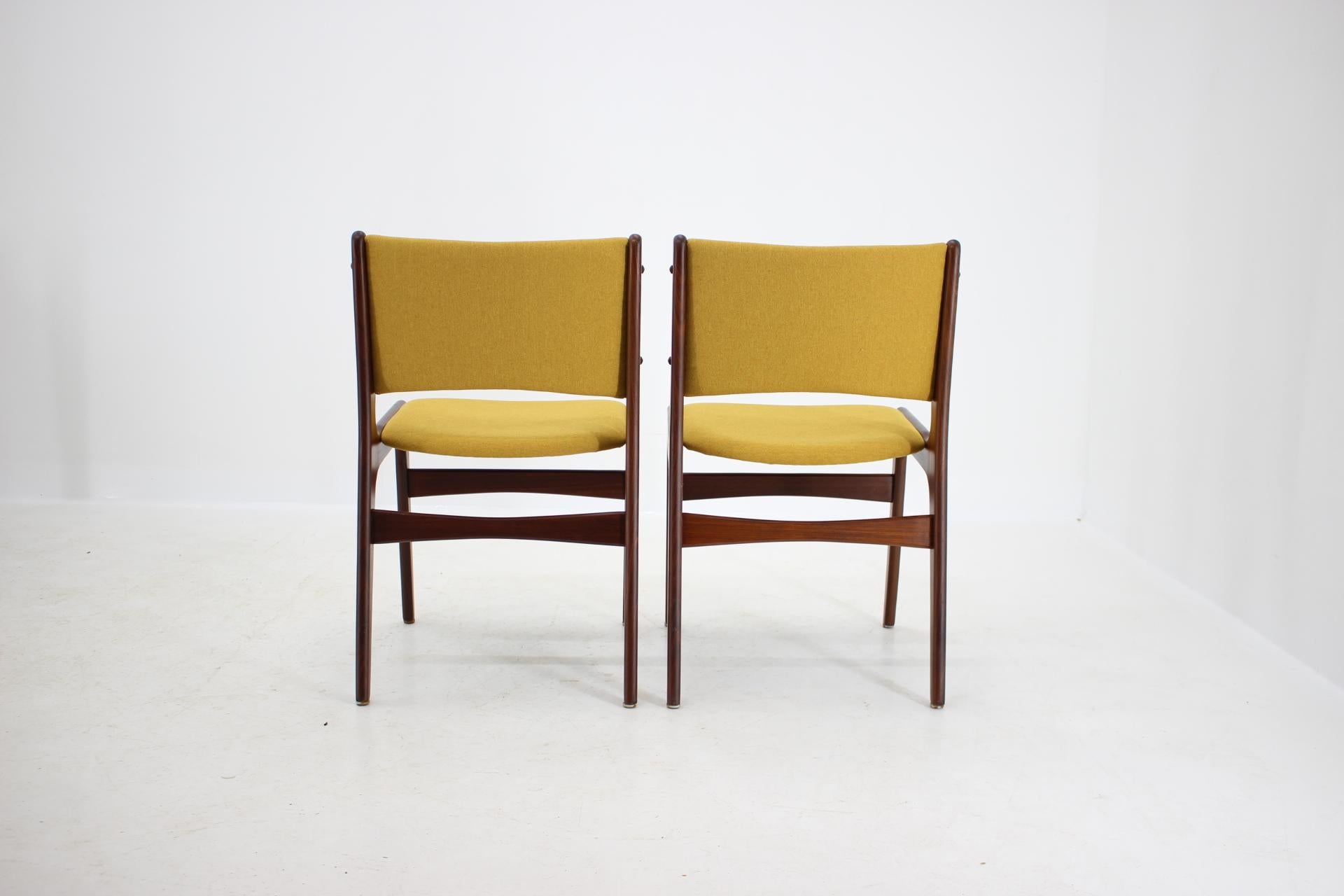 Fabric 1960s Nova Mobler Danish Teak Dining Chairs, Set of 4