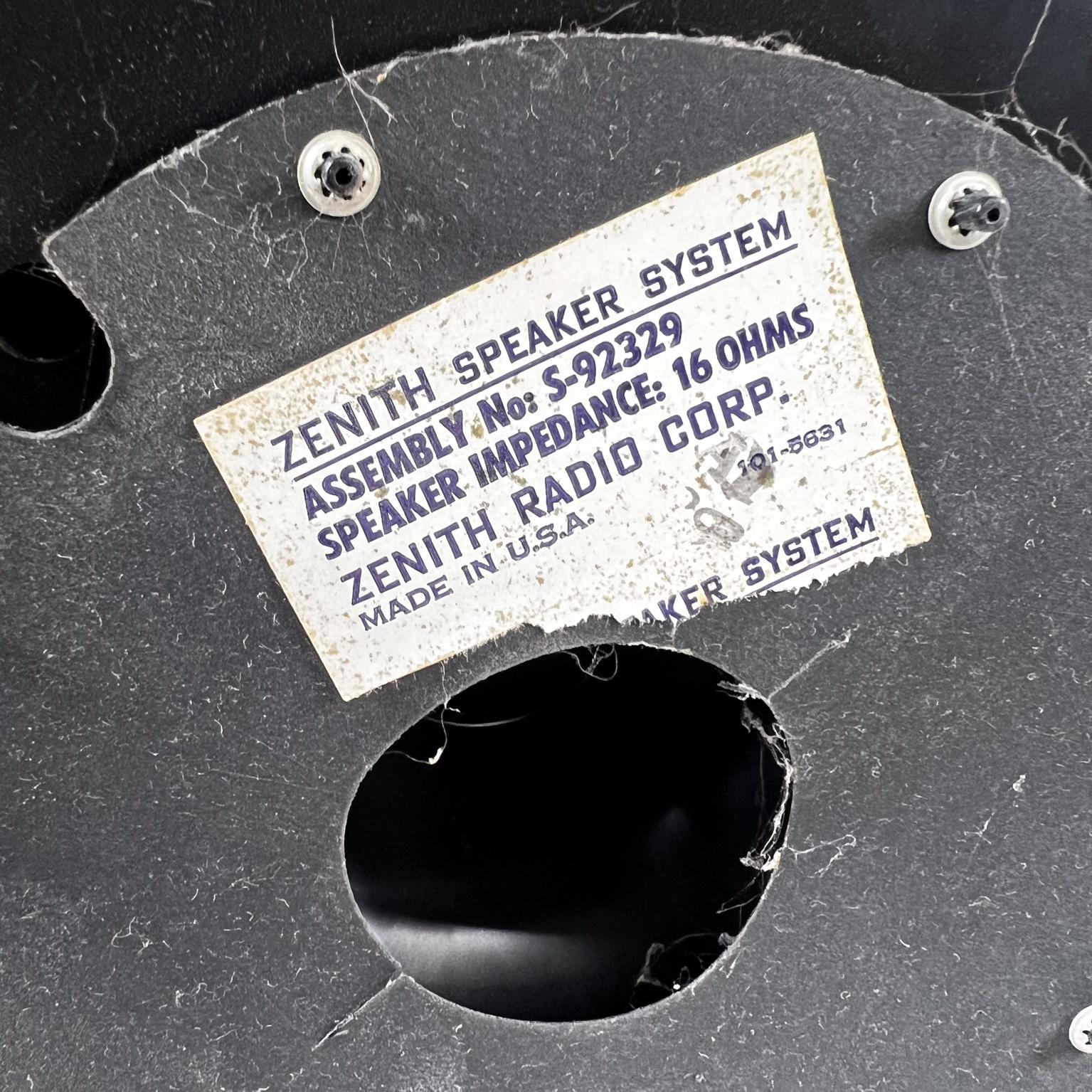 1960s Novel Zenith Circle of Sound Omni-Directional Speaker Impedance 4