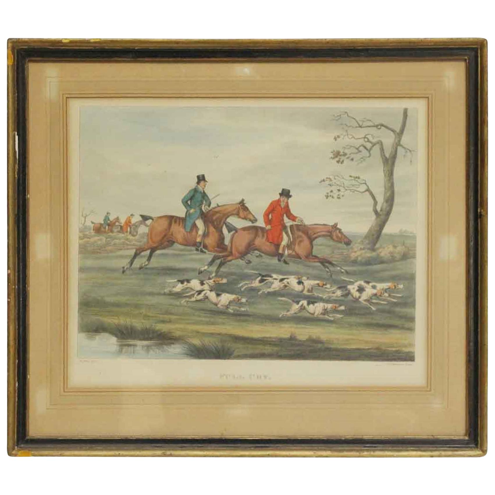 1960s NYC Waldorf Astoria Hotel Thomas Sutherland Full Cry Print