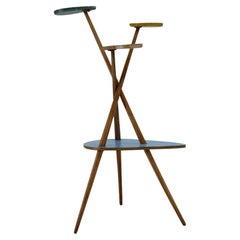 1960s Oak and Umakart Plant Stand, Czechoslovakia