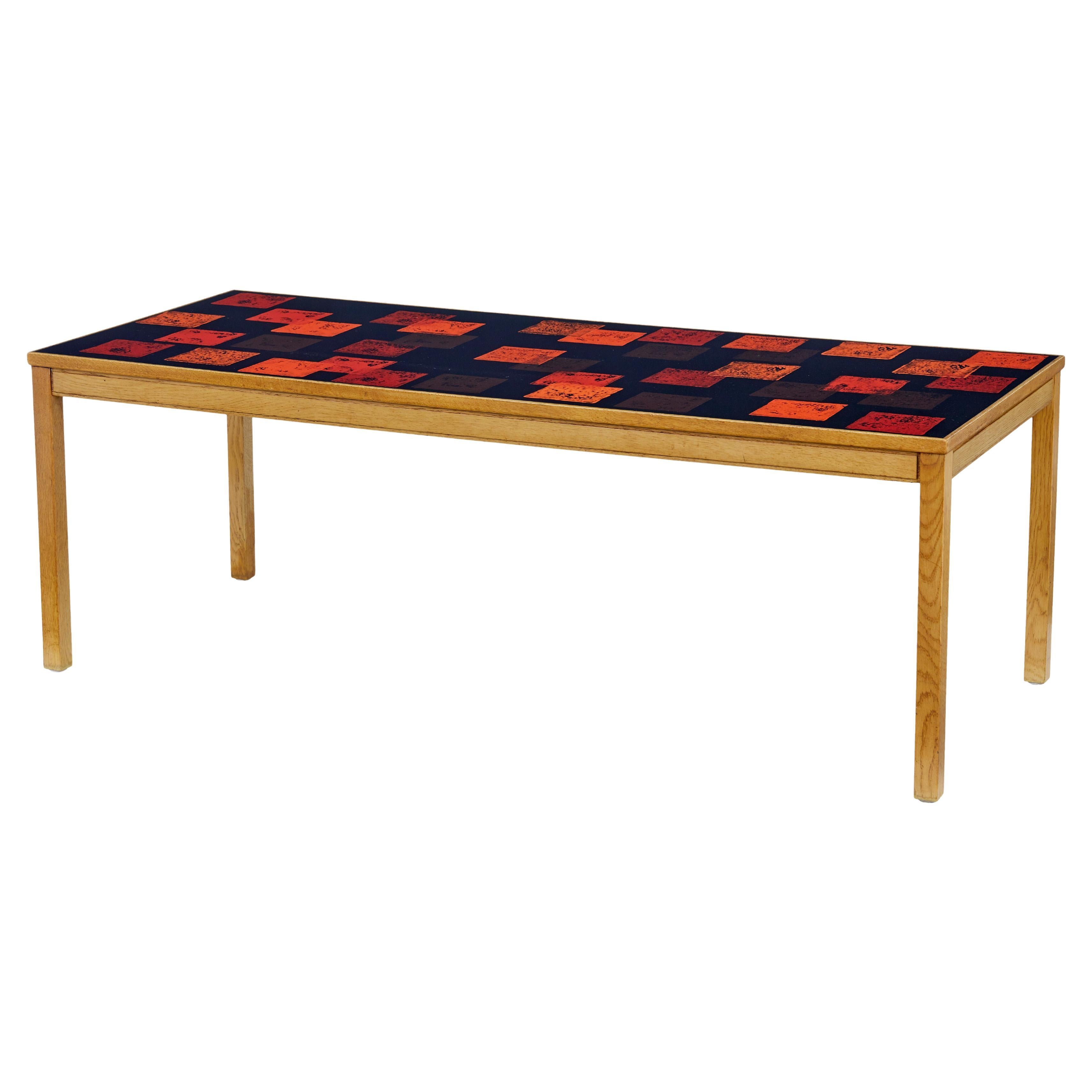 1960’s oak art coffee table by David Rosen and Per Torneman For Sale