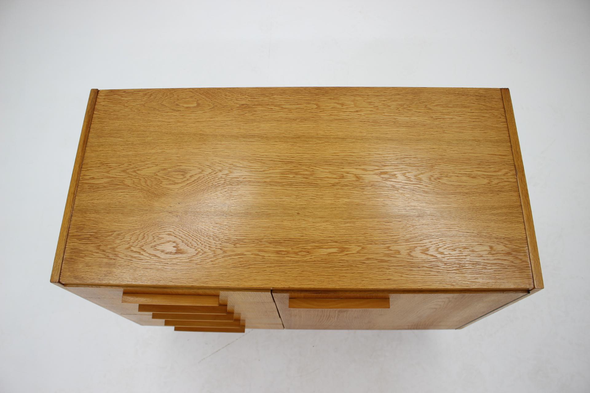 Mid-Century Modern 1960s Oak Cabinet, Czechoslovakia For Sale