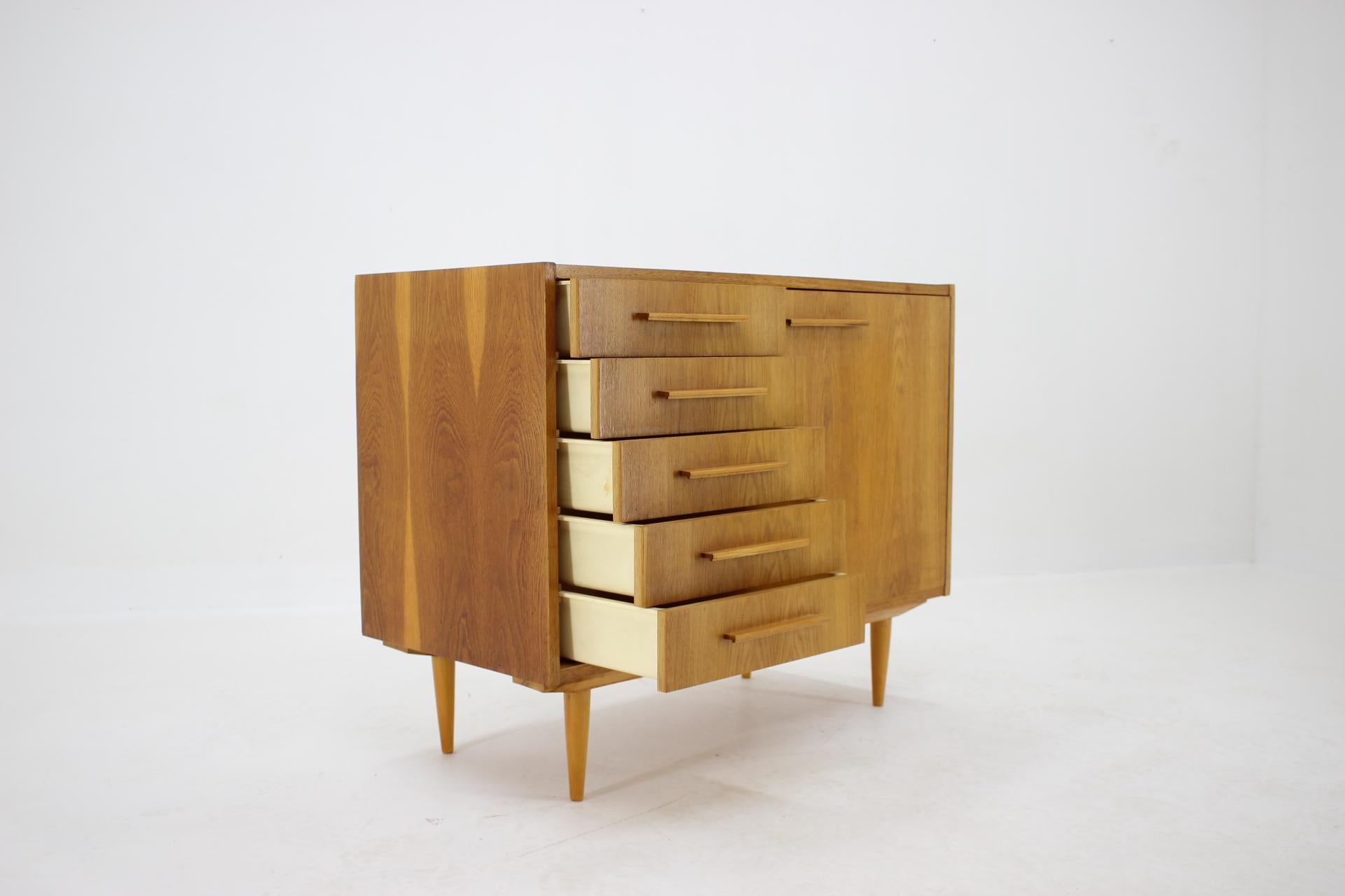 Wood 1960s Oak Cabinet, Czechoslovakia For Sale