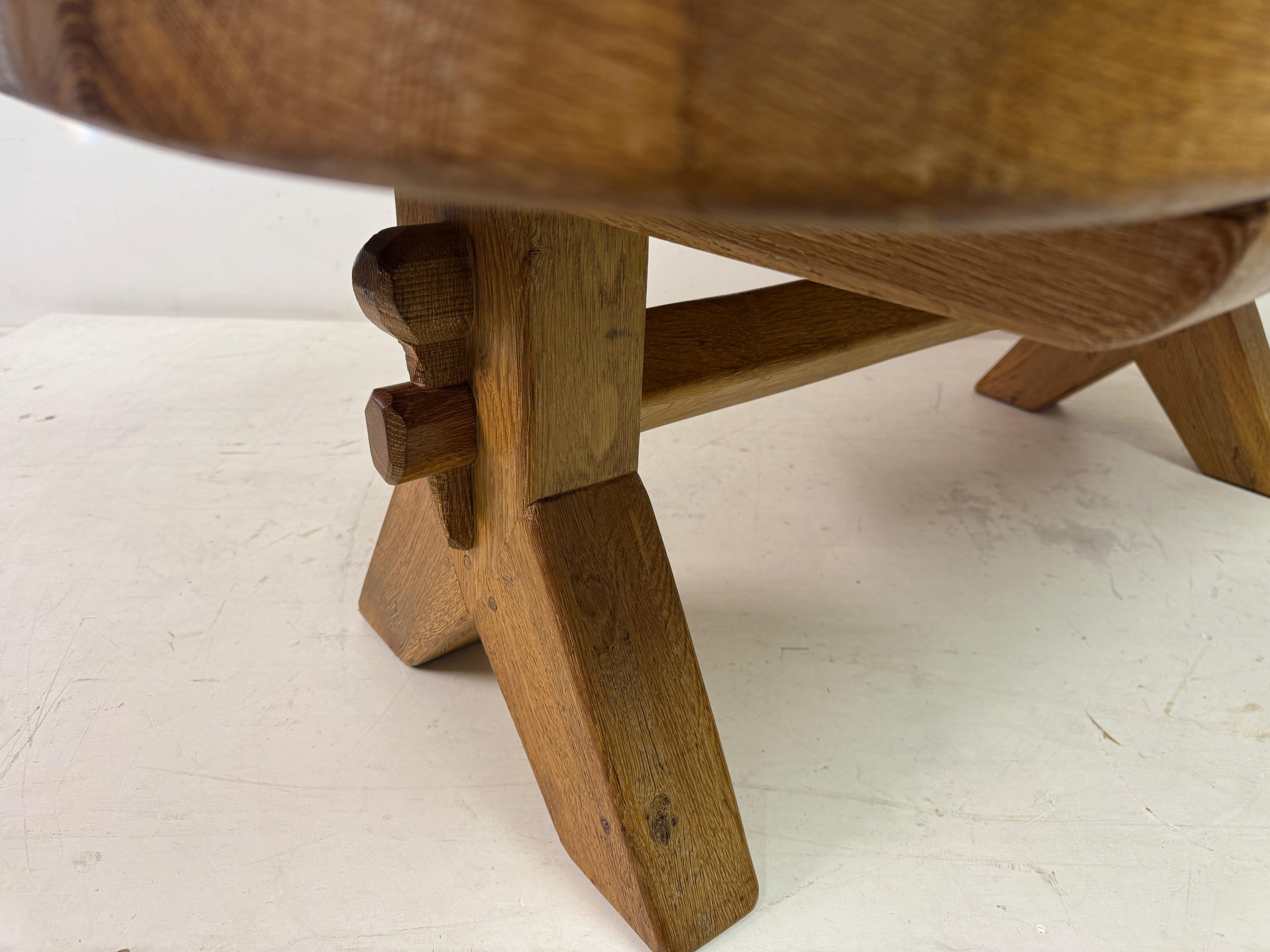 Table basse en Oak Oak des années 1960 par De Puydt en vente 5