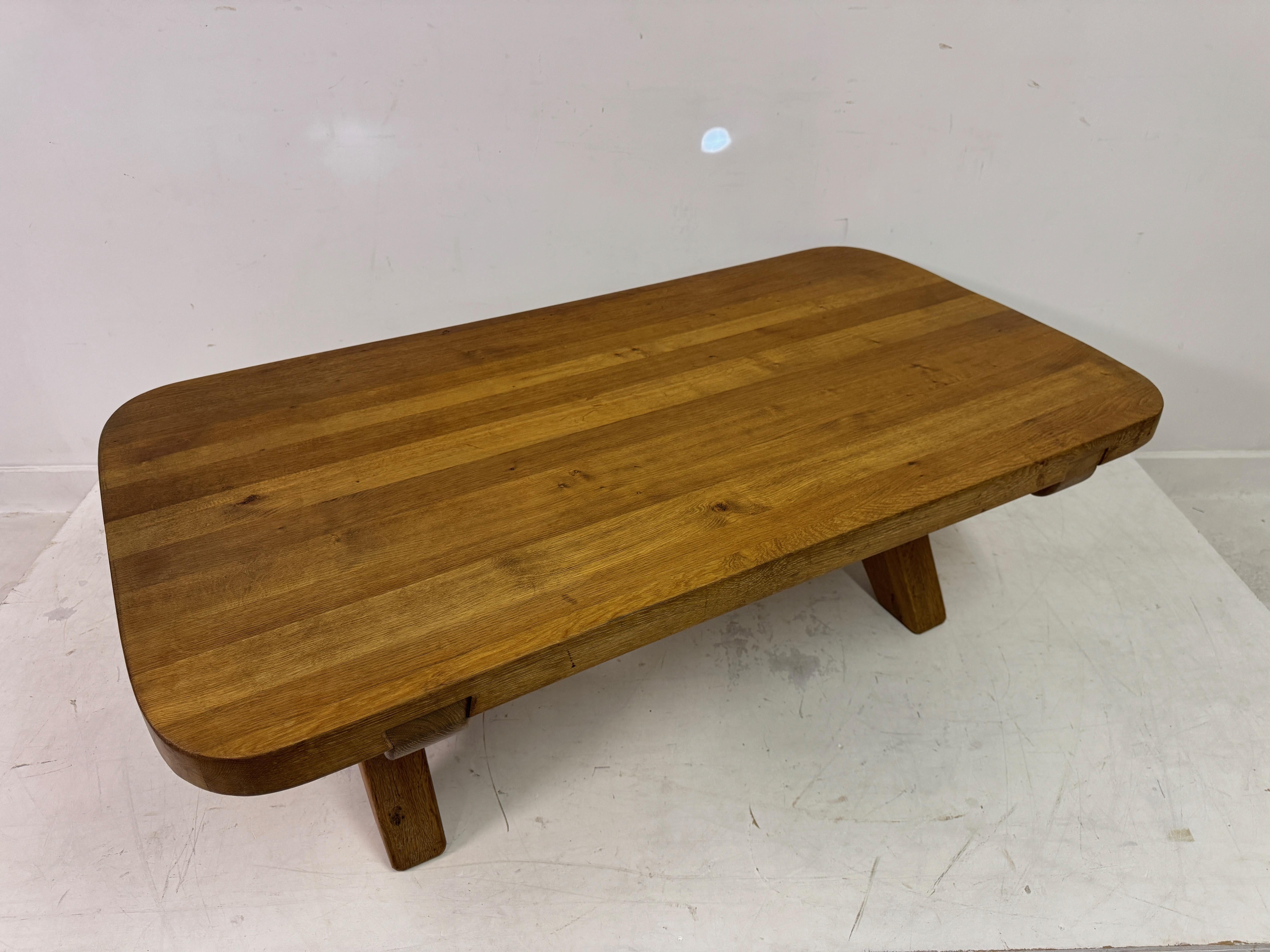 Table basse en Oak Oak des années 1960 par De Puydt en vente 9