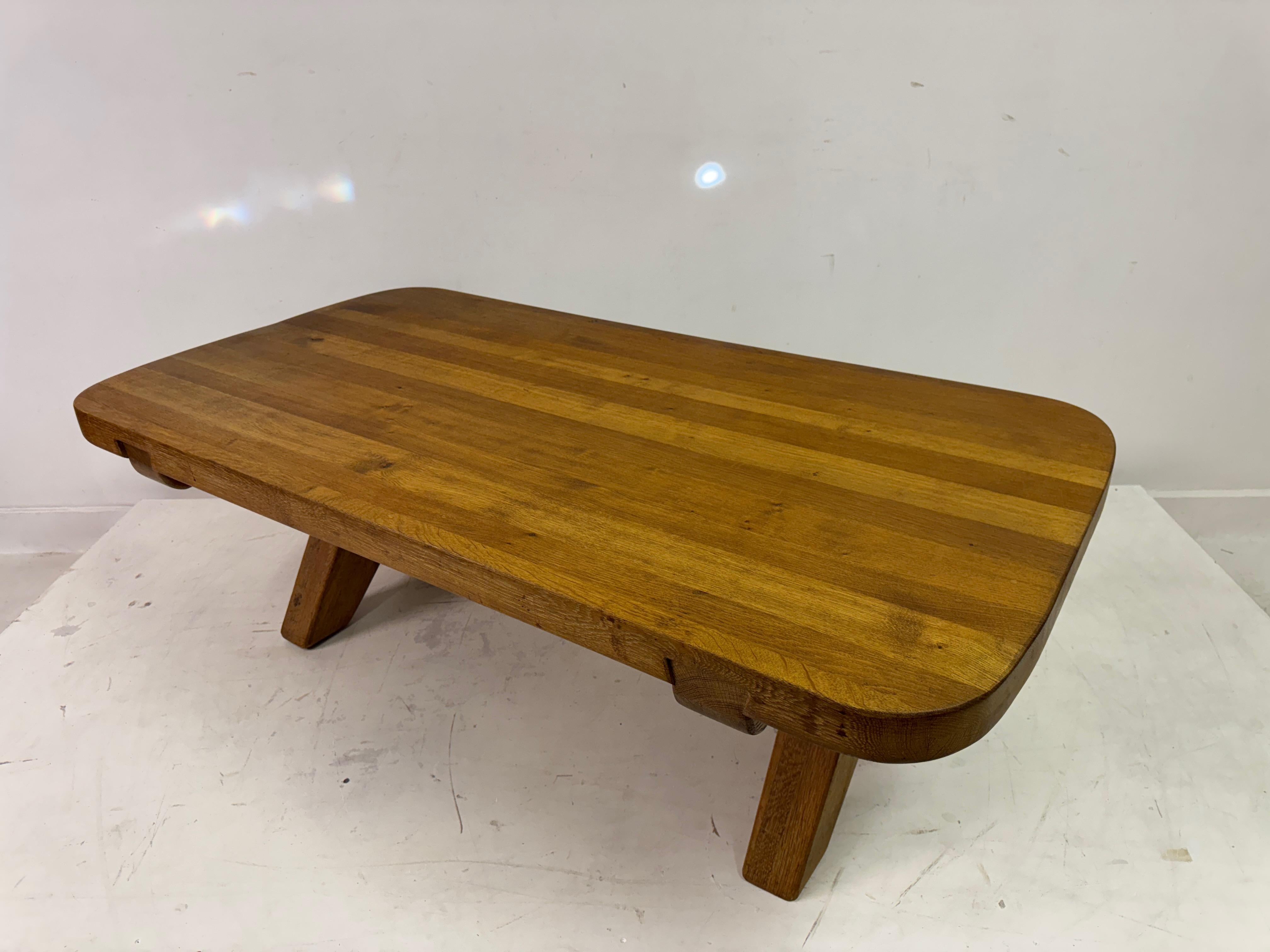Table basse en Oak Oak des années 1960 par De Puydt en vente 10
