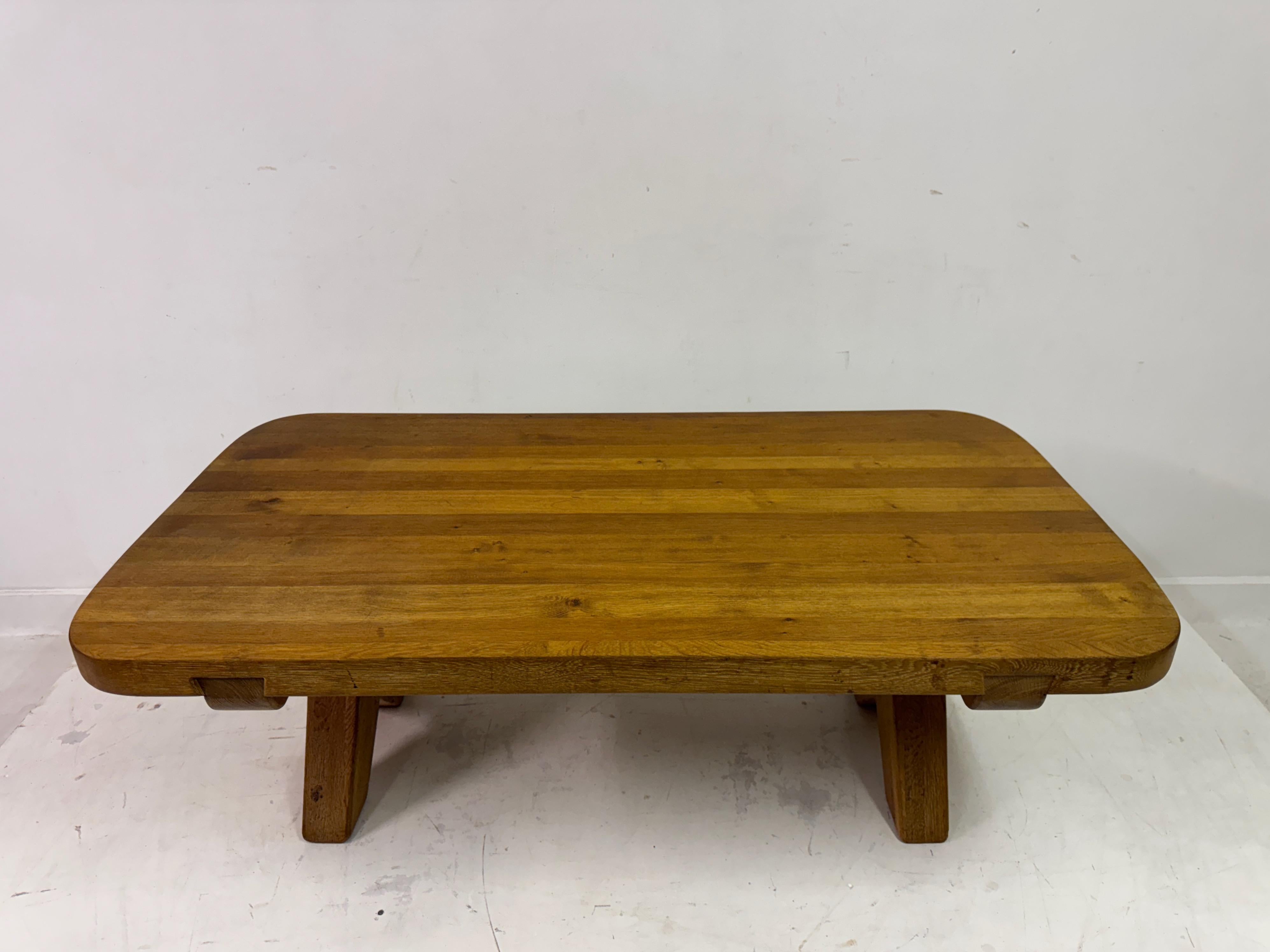 Belge Table basse en Oak Oak des années 1960 par De Puydt en vente