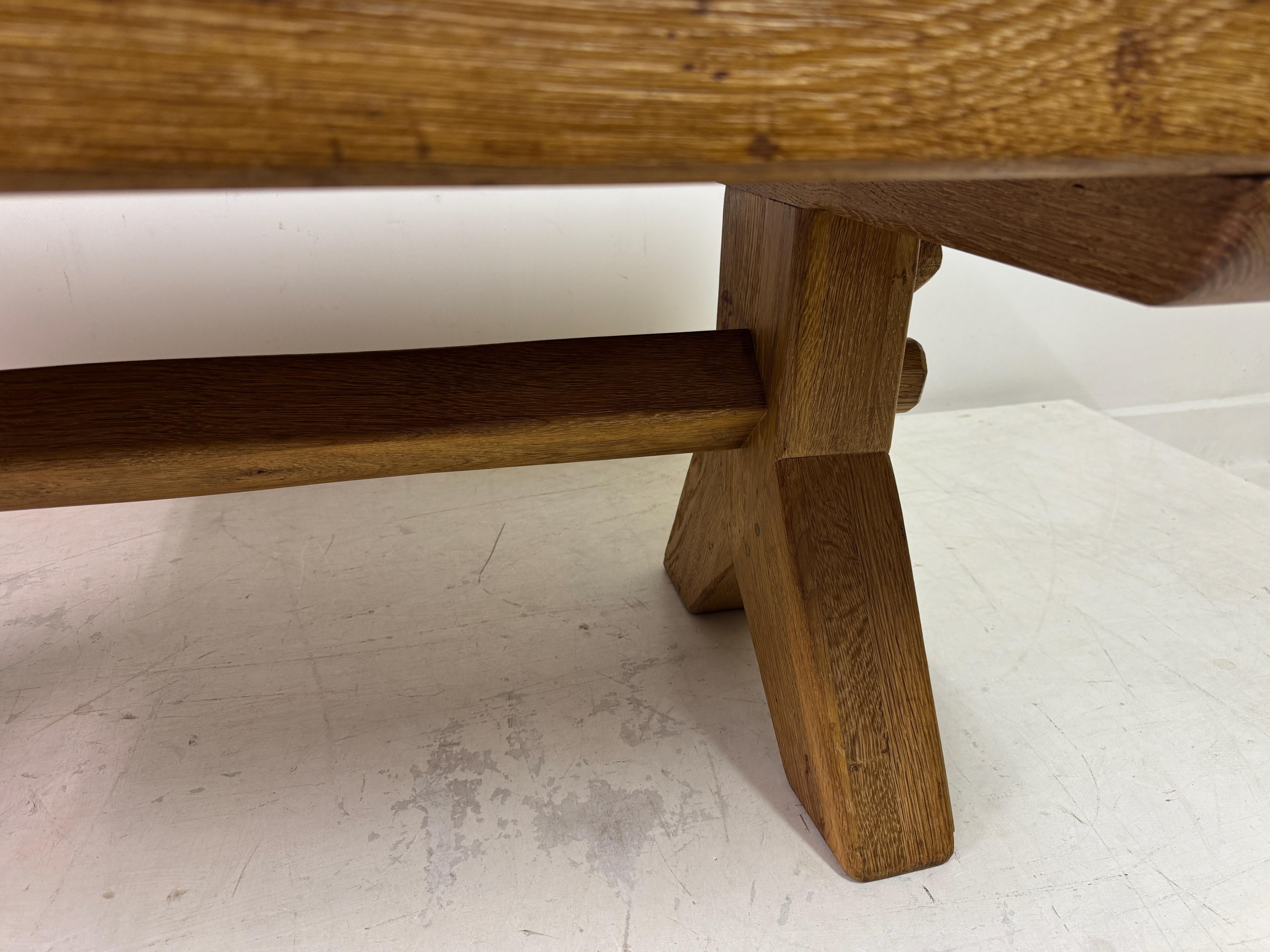 Chêne Table basse en Oak Oak des années 1960 par De Puydt en vente