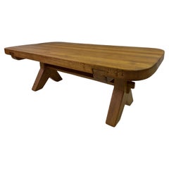 1960s Oak Coffee Table by De Puydt