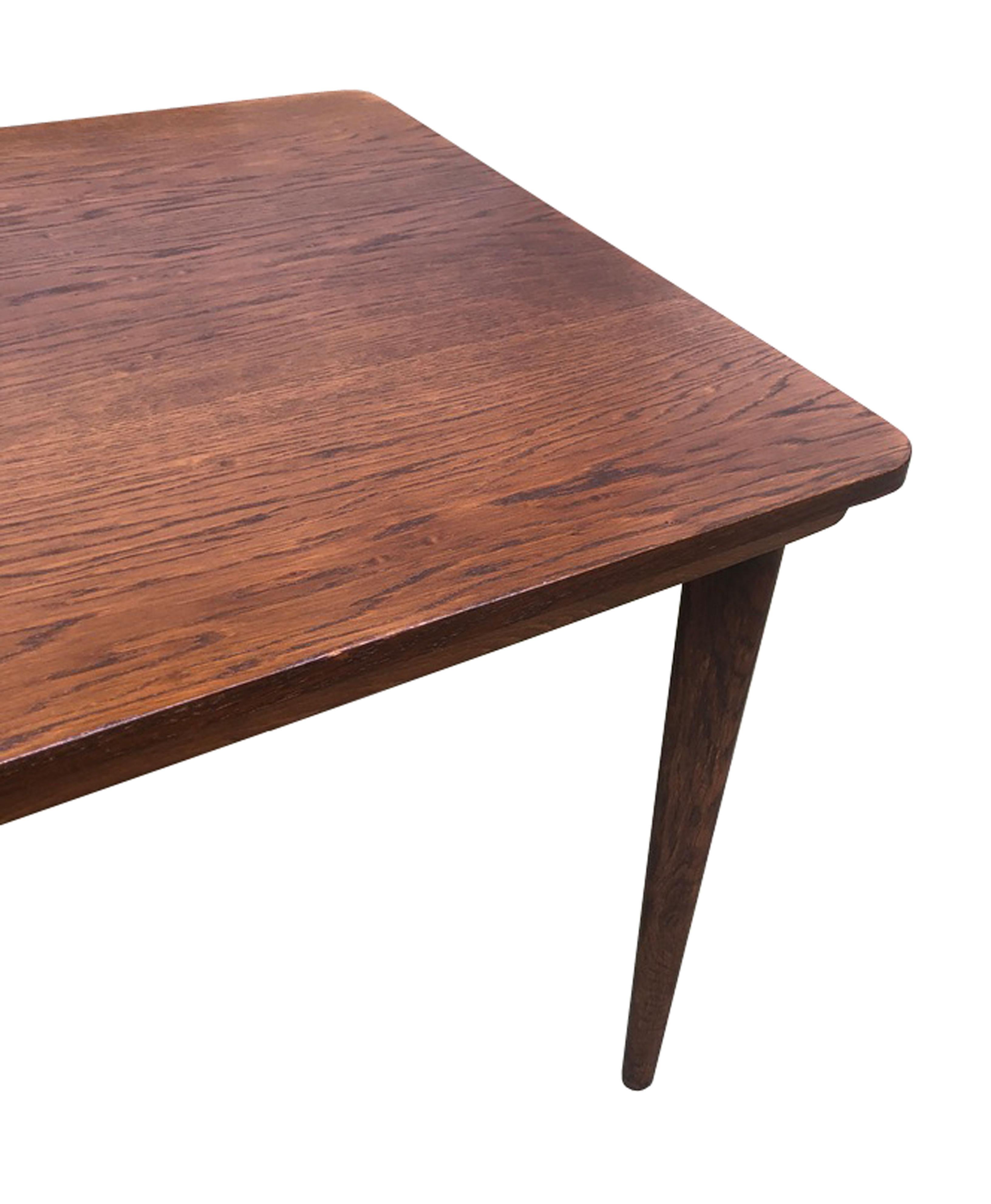 Polished 1960's Oak DIning Table by UP Zavody For Sale