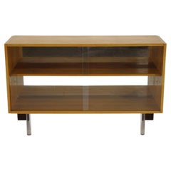 1960s Oak Glass Cabinet with Lucide Legs, Germany 