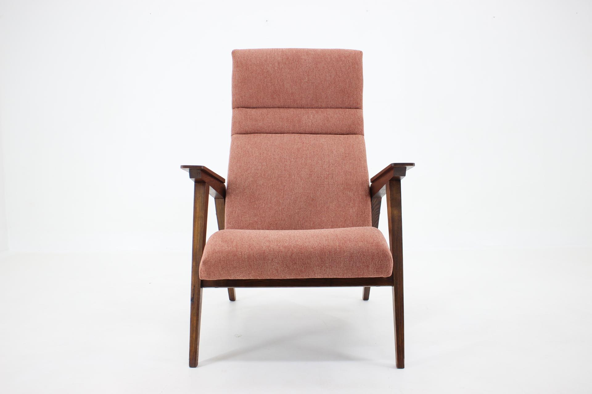 Mid-Century Modern 1960s Oak Highback Chair, Denmark