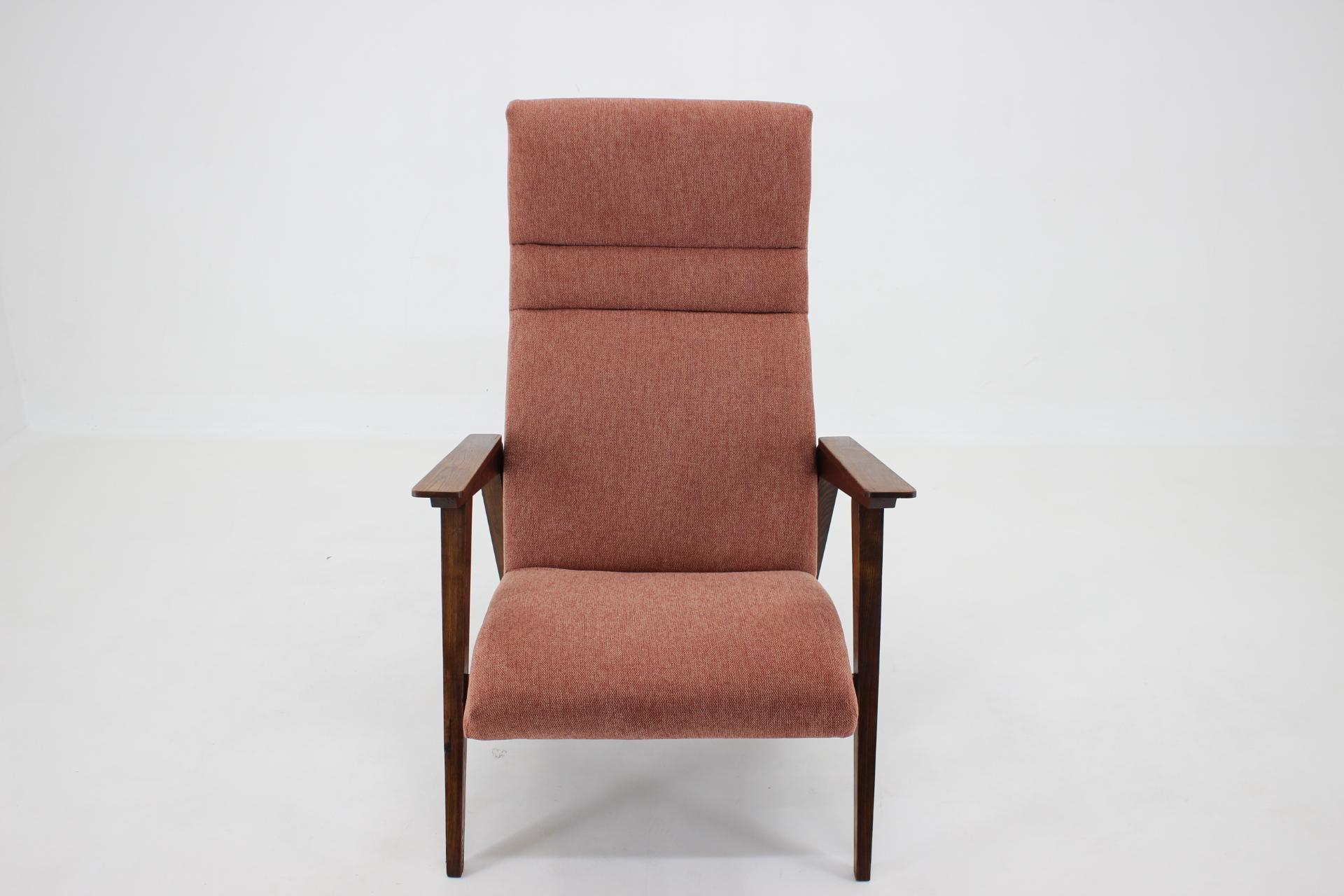 1960s Oak Highback Chair, Denmark In Good Condition In Praha, CZ