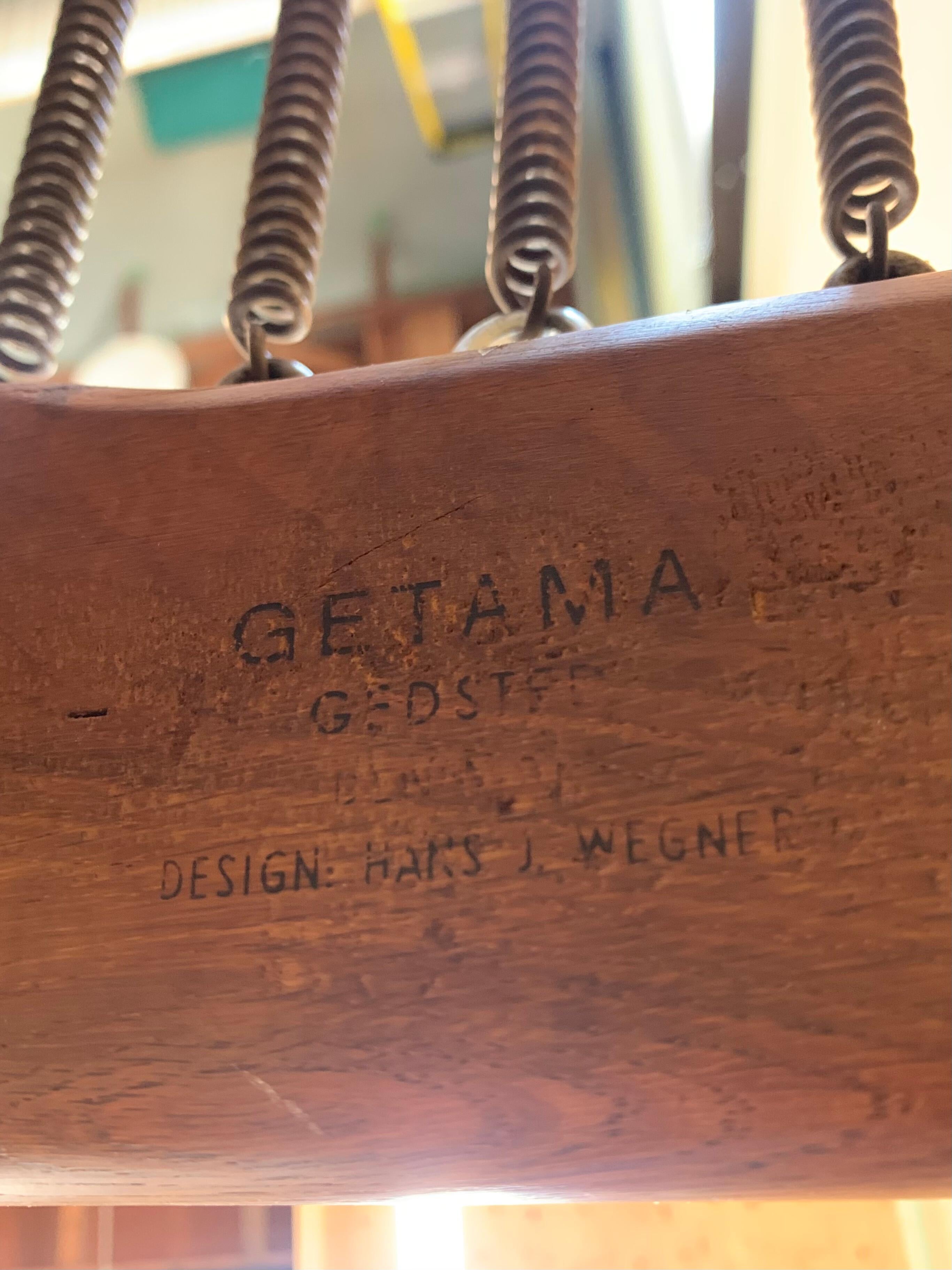 Chaise longue et pouf en Oak des années 1960  Daybed Model No No 1 by Hans Wegner for Getama Excellent état - En vente à Victoria, BC