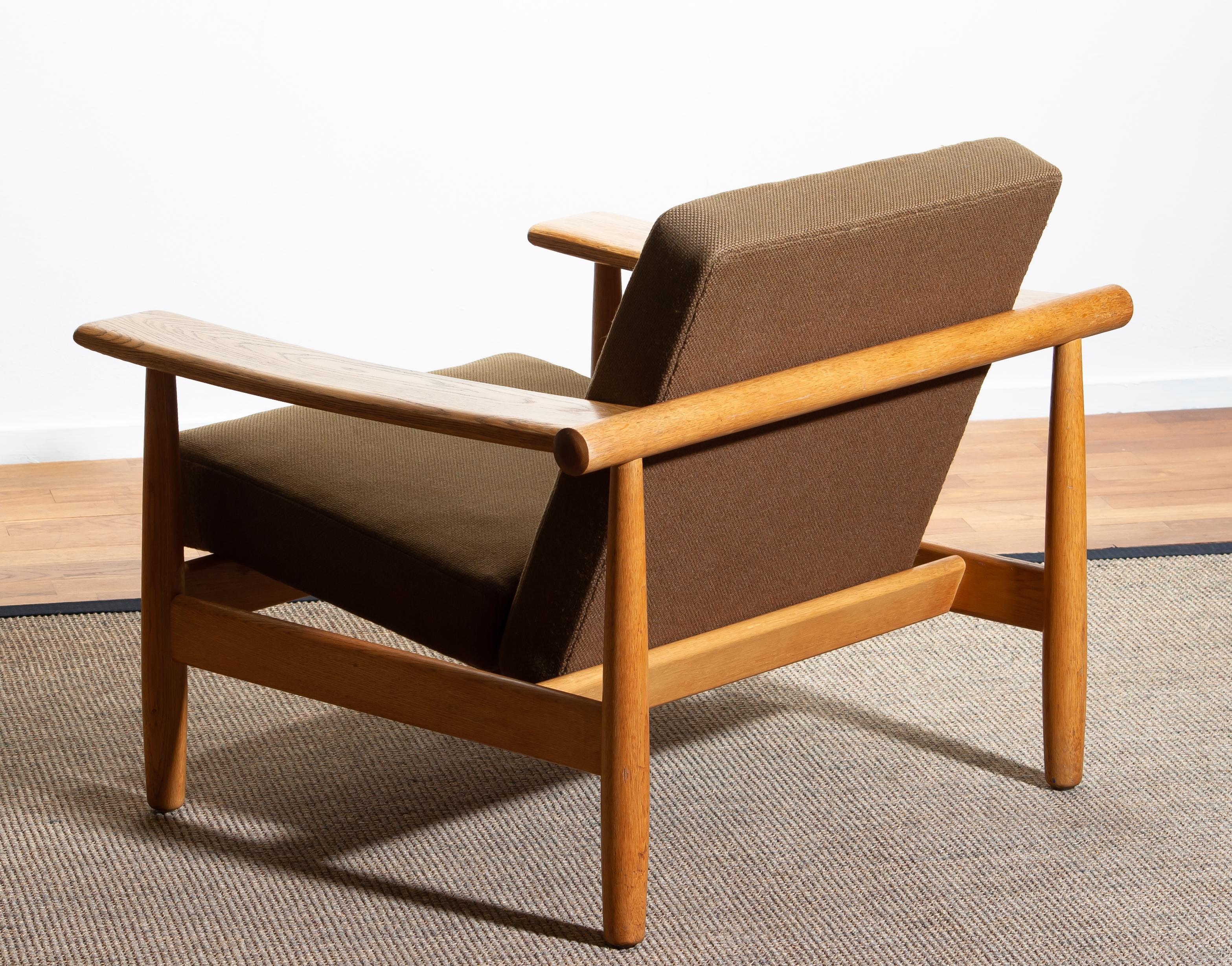1960s Oak Lounge Chair Living Room Set from Denmark in GETAMA Style 1