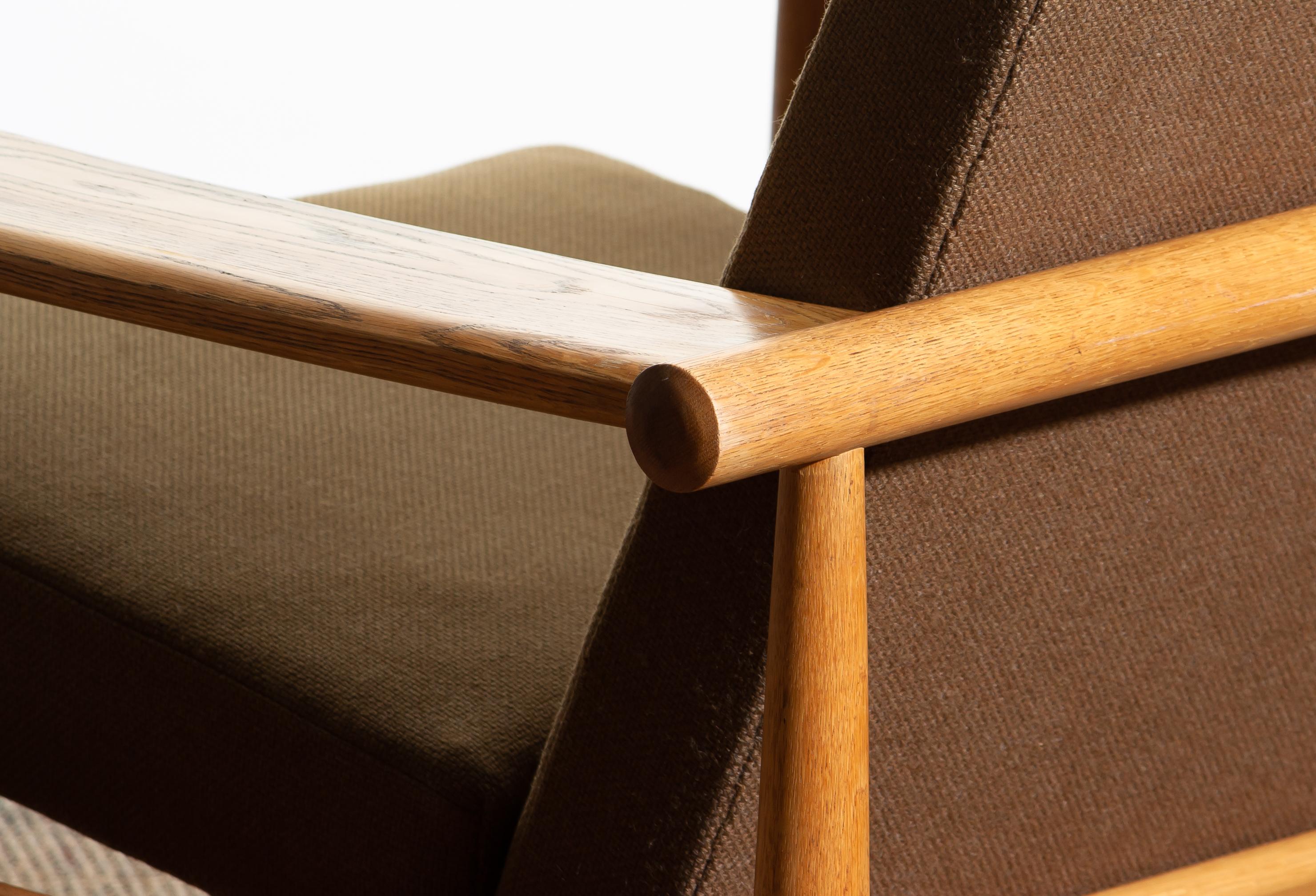 1960s Oak Lounge Chair Living Room Set from Denmark in GETAMA Style 2
