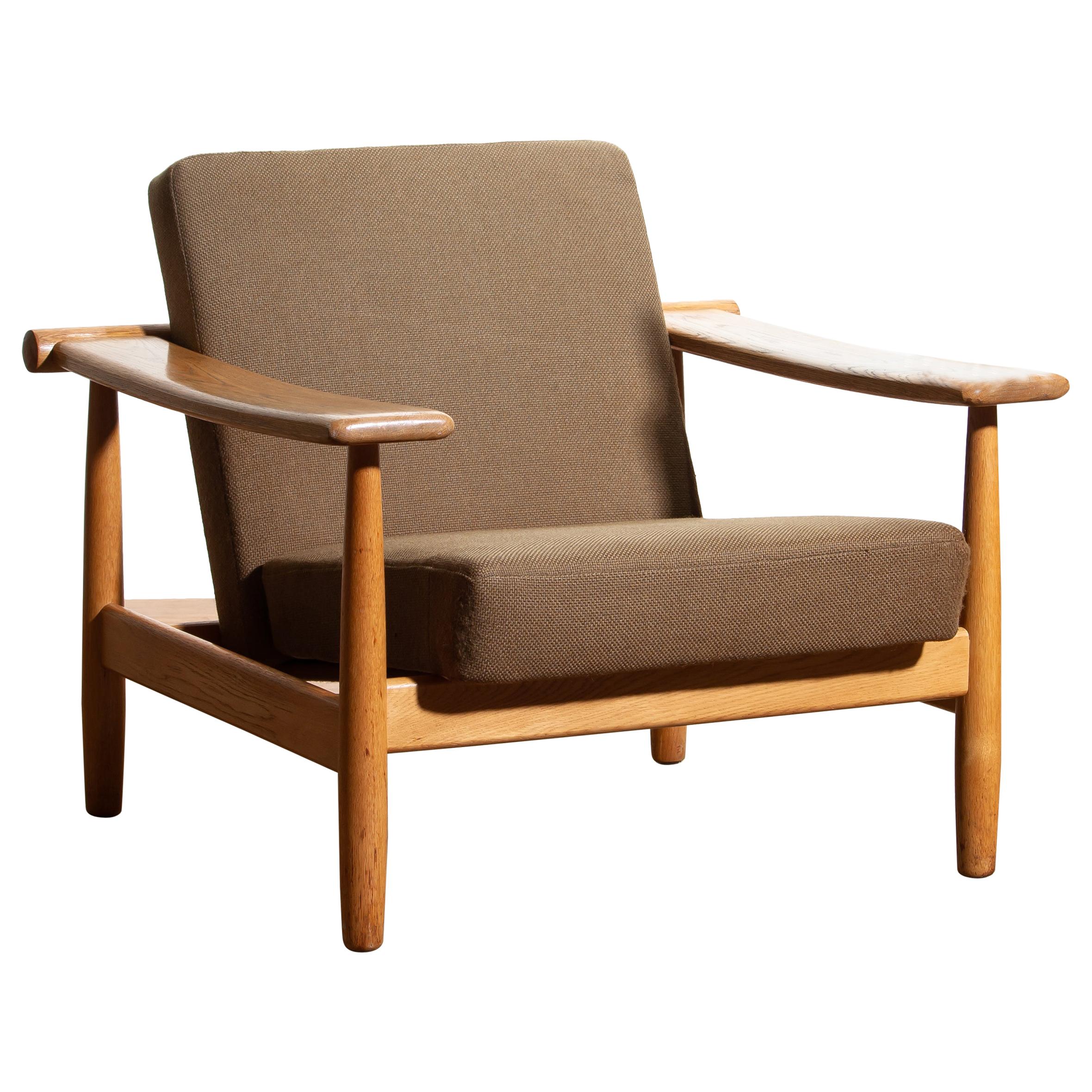 Scandinavian Modern 1960s Oak Lounge Chair Livingroom Set from Denmark in GETAMA Style
