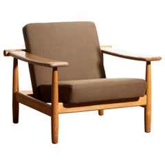 1960s Oak Lounge Chair Living Room Set from Denmark in GETAMA Style
