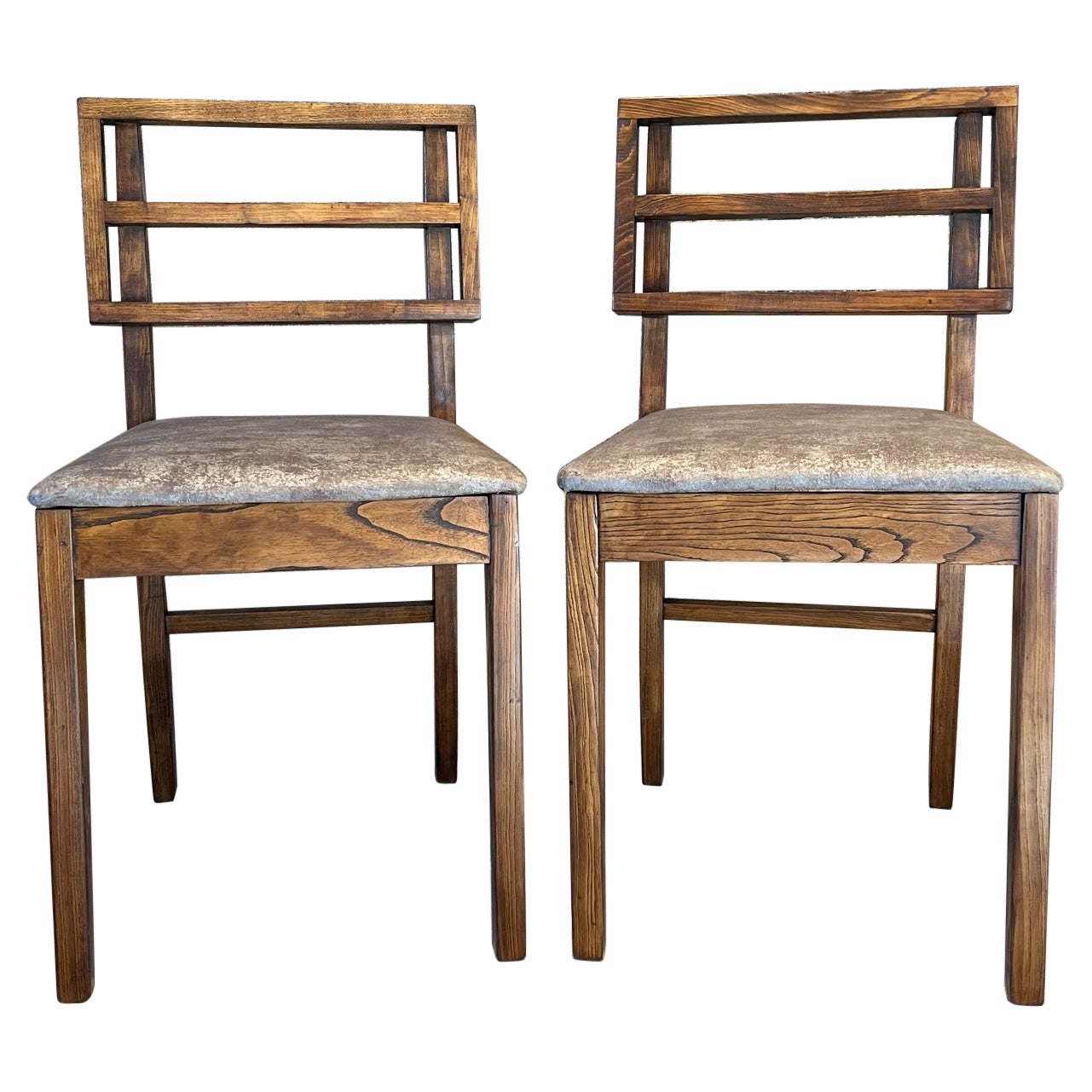 1960s Oak Side Chairs after Paul Laszlo Glenn of Calif restored