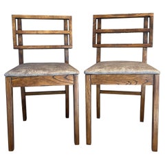 1960s Oak Side Chairs after Paul Laszlo Glenn of Calif restored