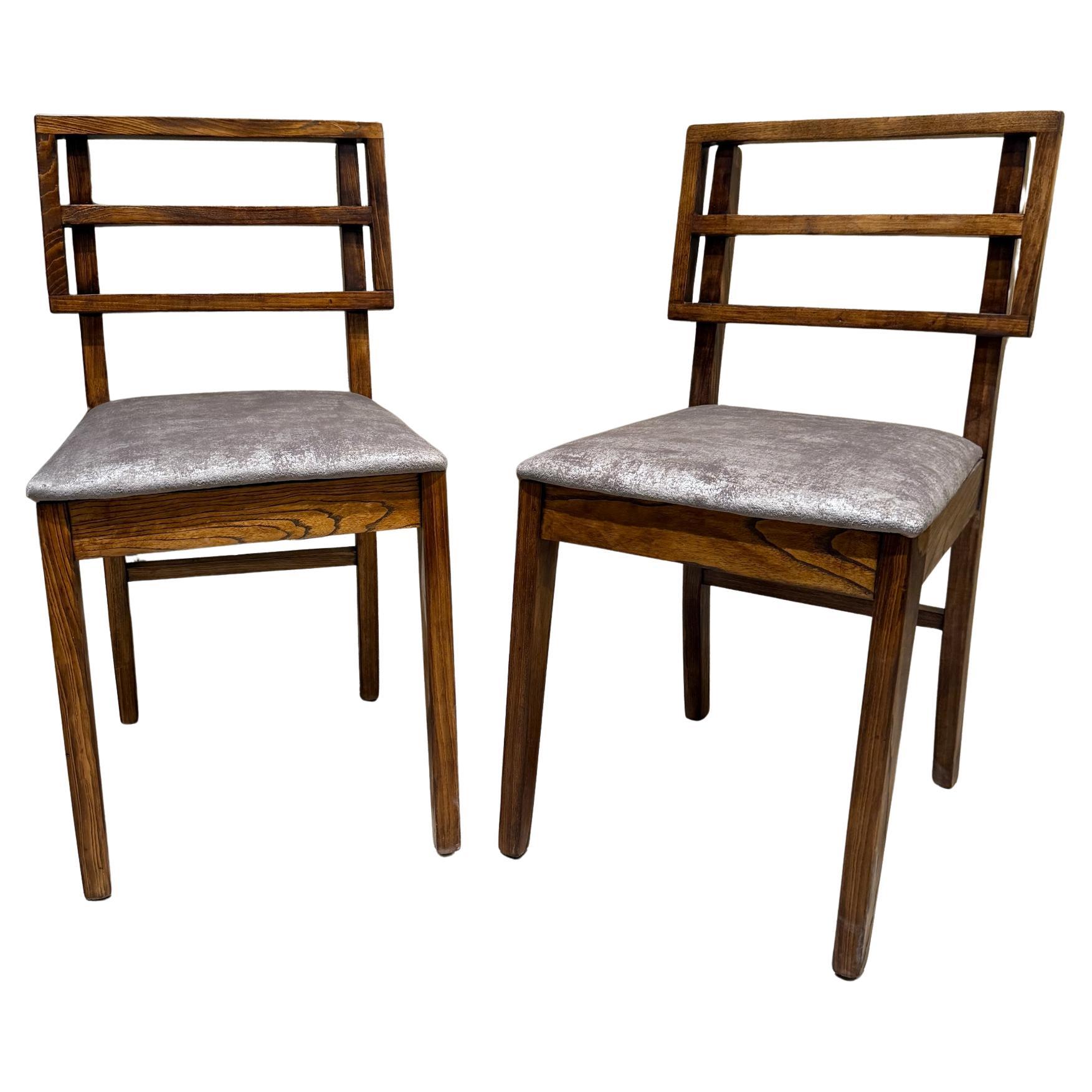 Oak Side Chairs after Paul Laszlo Glenn of Calif restored Mid-Century Modern For Sale
