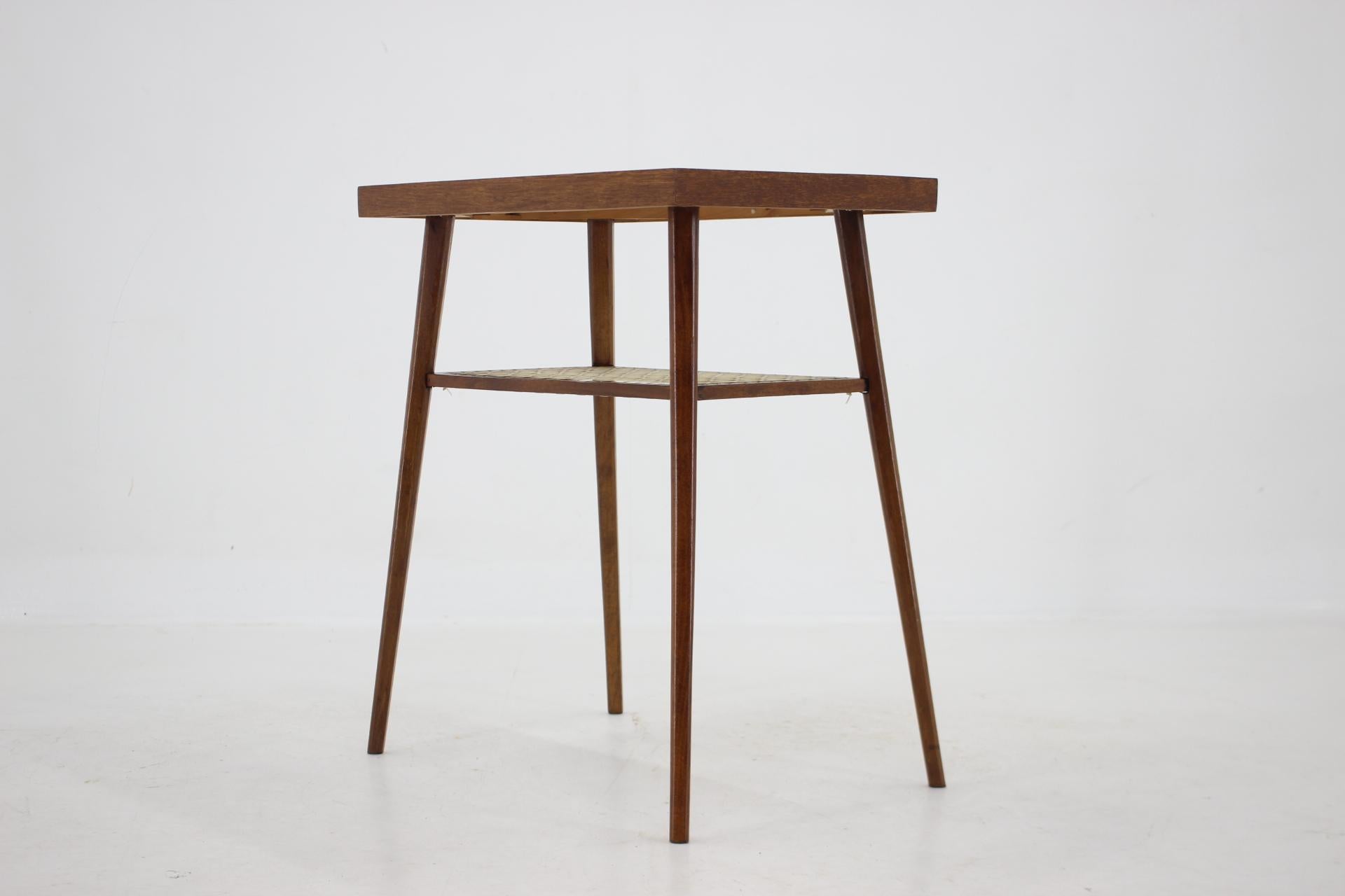 Mid-Century Modern 1960s Oak Side Table, Czechoslovakia