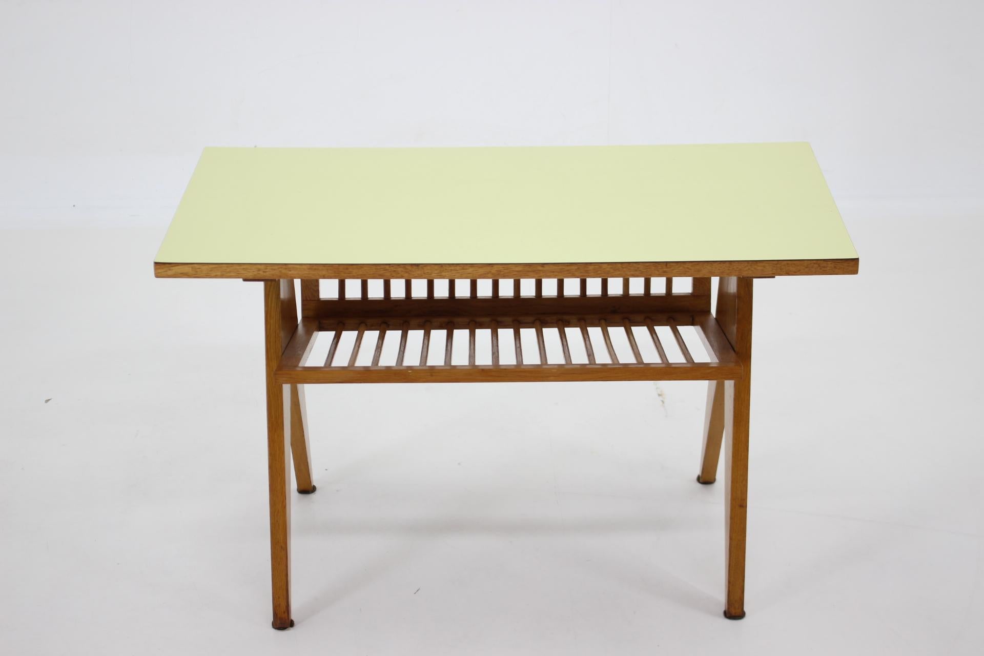 1960s Oak Side Table, Czechoslovakia 1