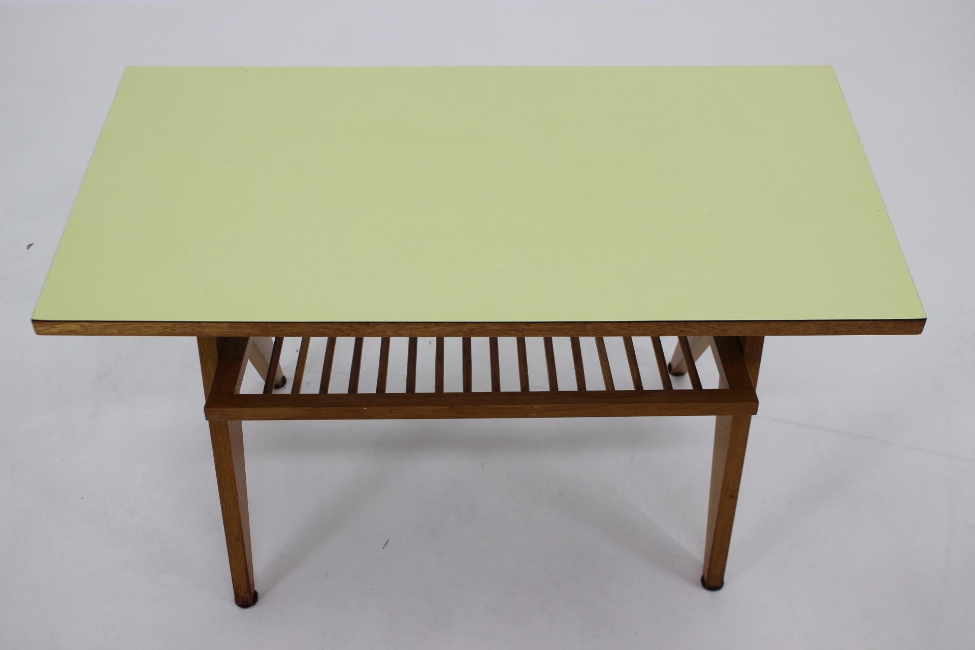 1960s Oak Side Table, Czechoslovakia 2