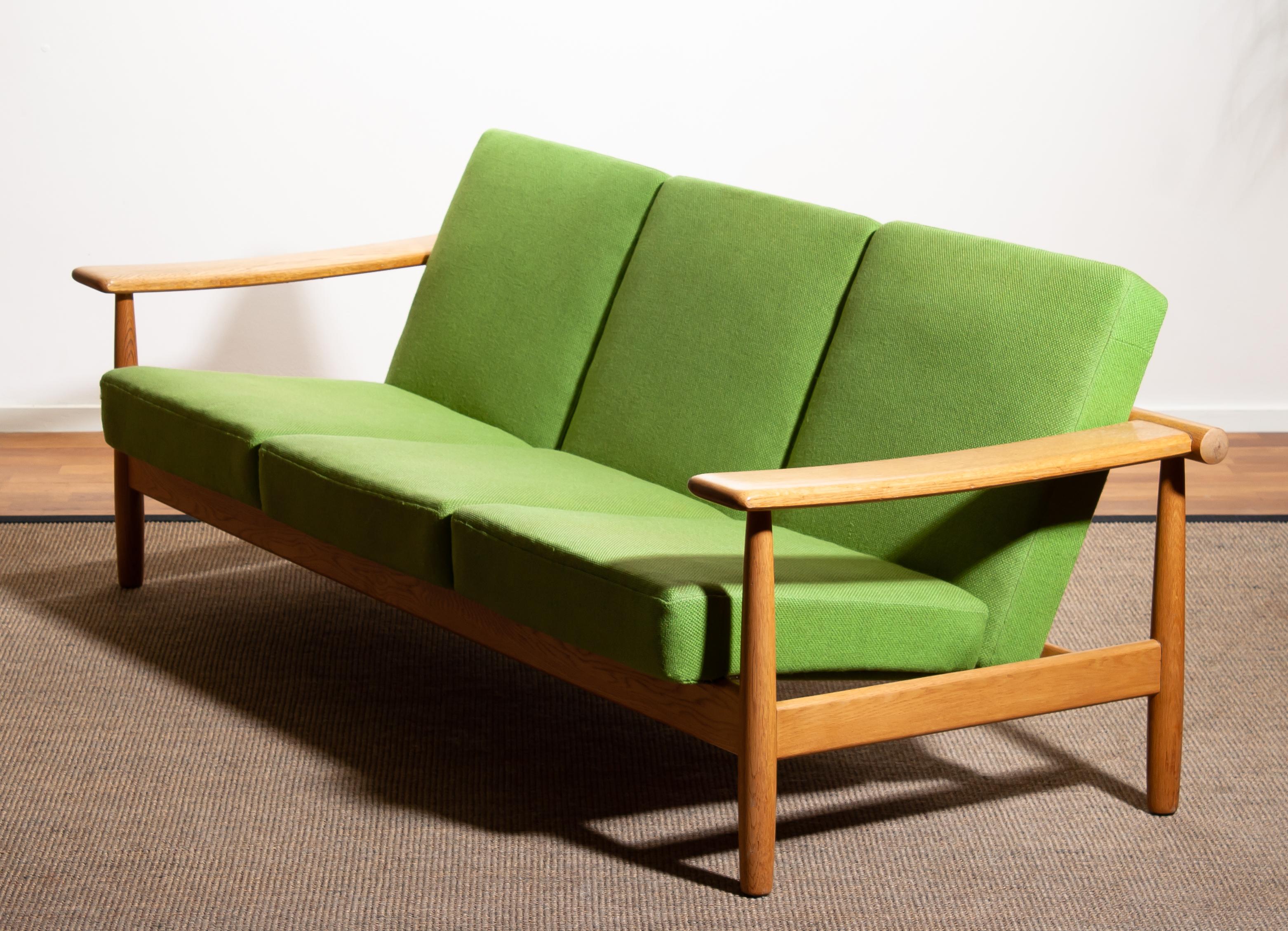 1960s, Oak Sofa and Lounge Chair/Living Room Set from Denmark in GETAMA Style 9