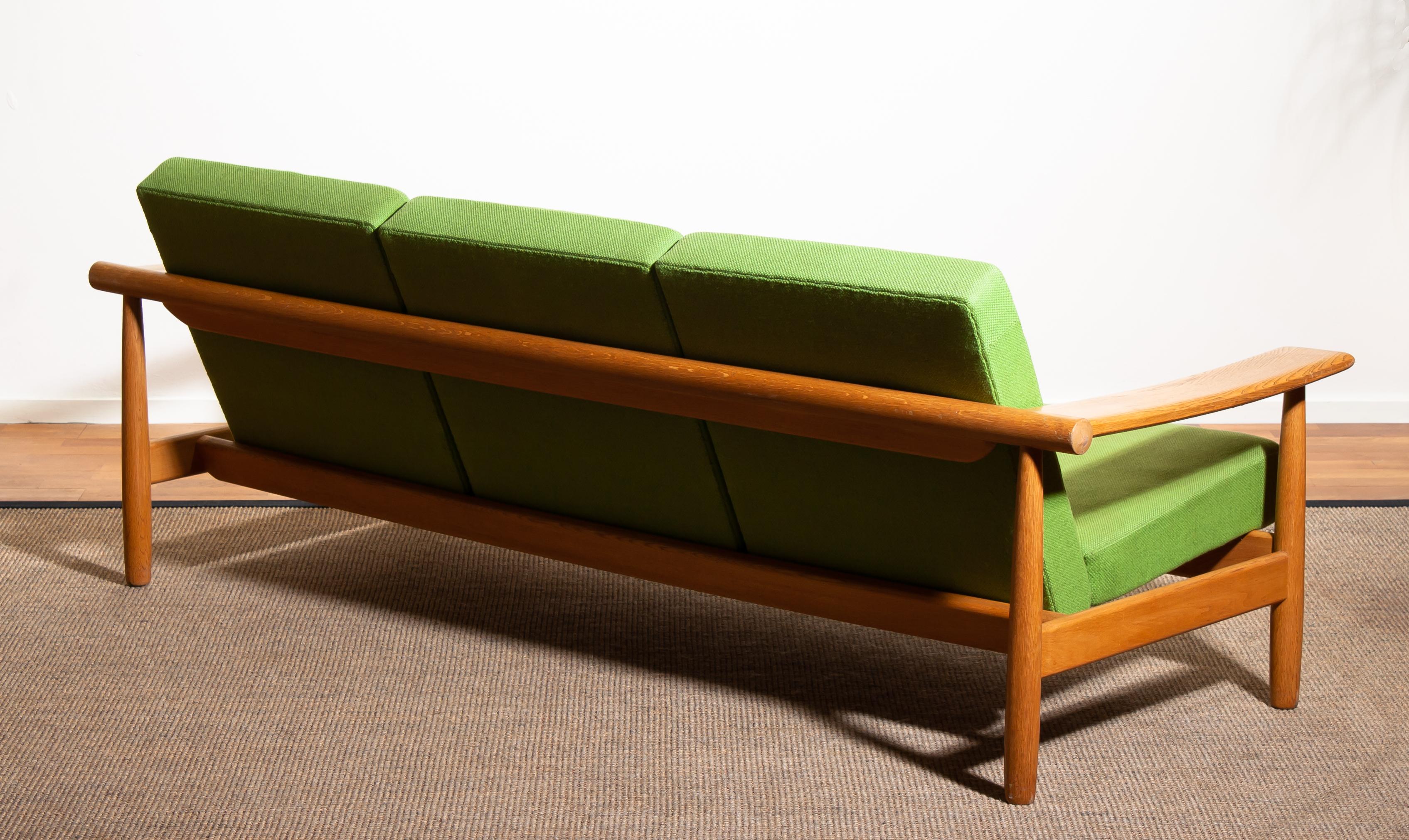 1960s, Oak Sofa and Lounge Chair/Living Room Set from Denmark in GETAMA Style 13