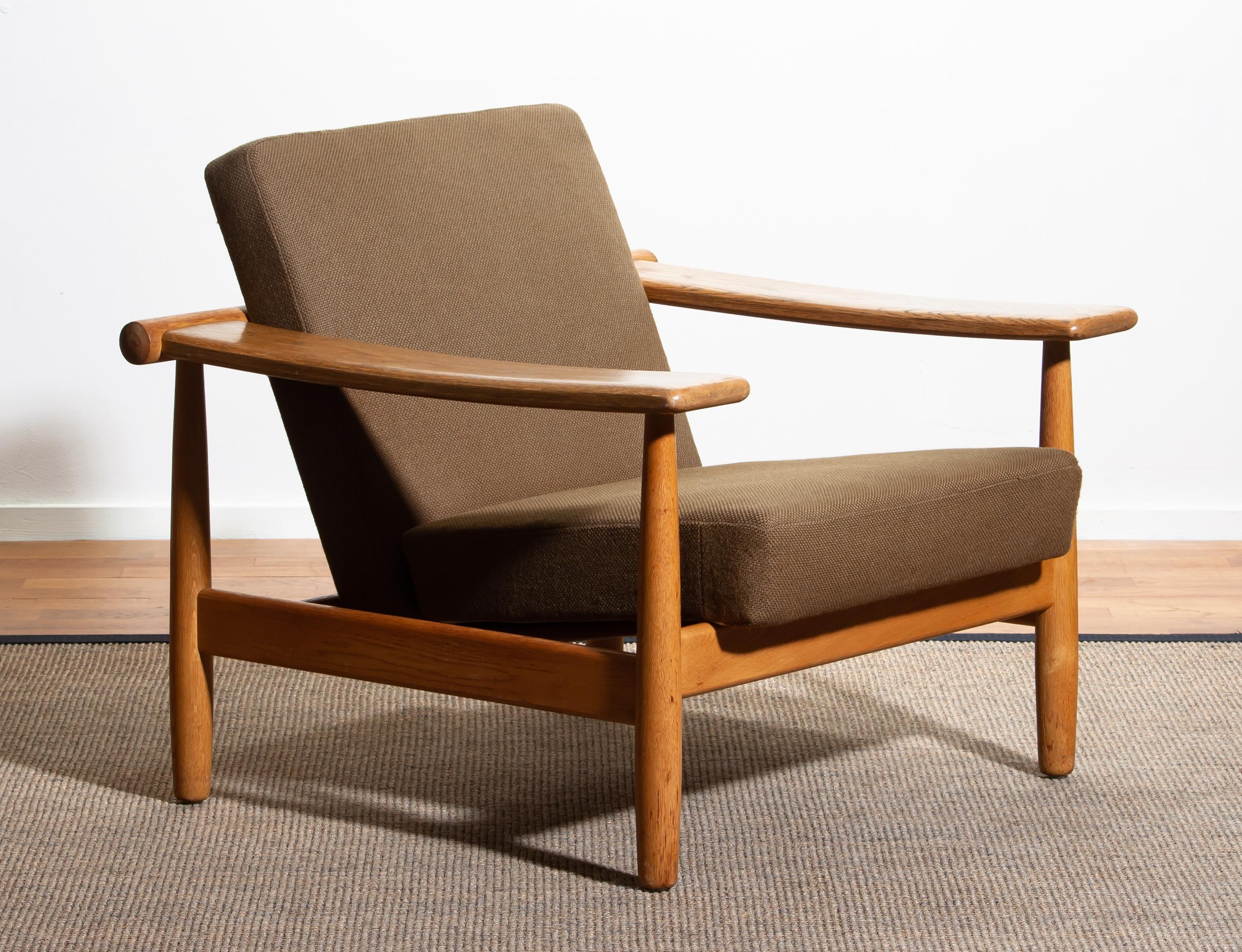 Danish 1960s, Oak Sofa and Lounge Chair/Living Room Set from Denmark in GETAMA Style